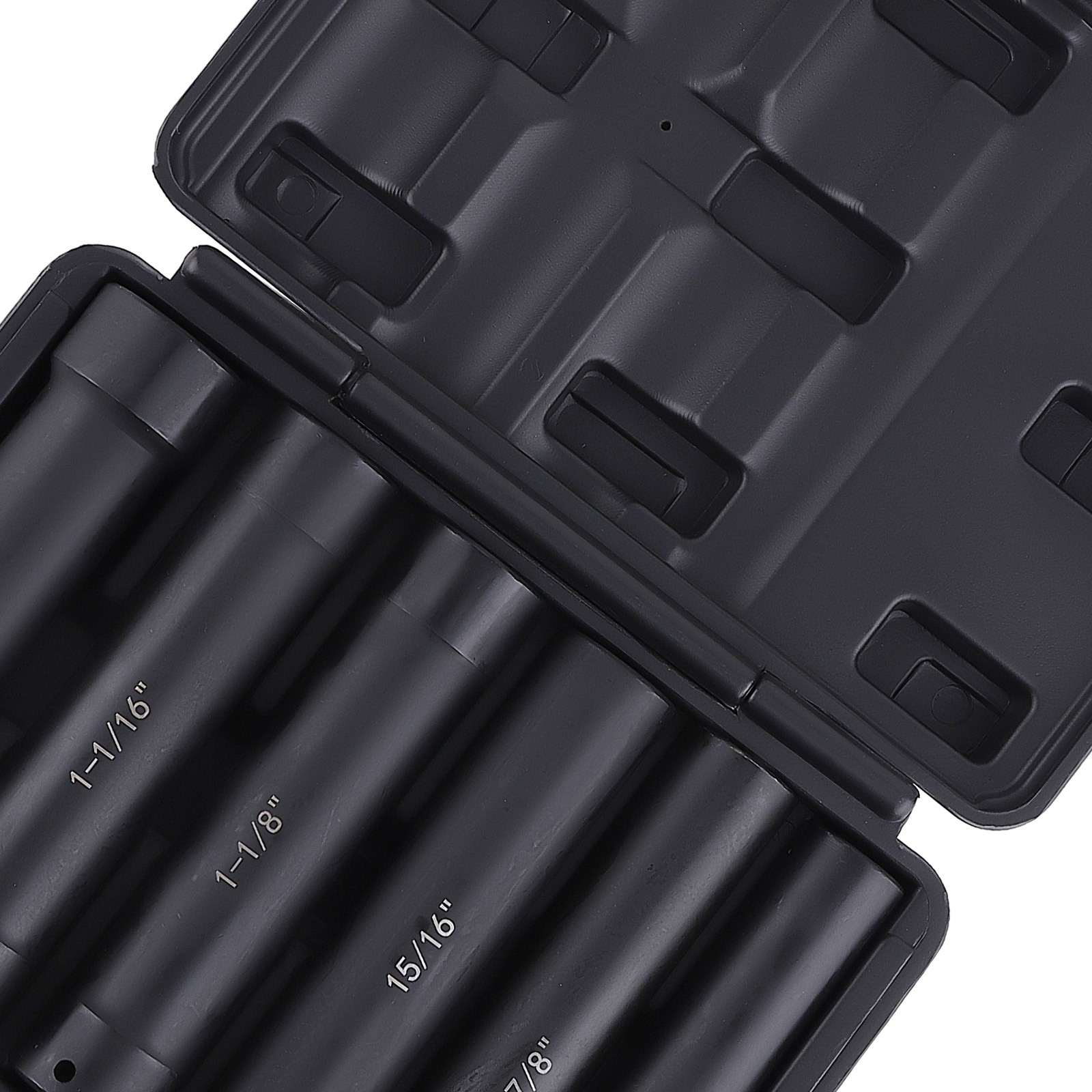6* 1/2 Inch Drive Extended Length Impact Socket Set Heavy Duty W/ Storage Case