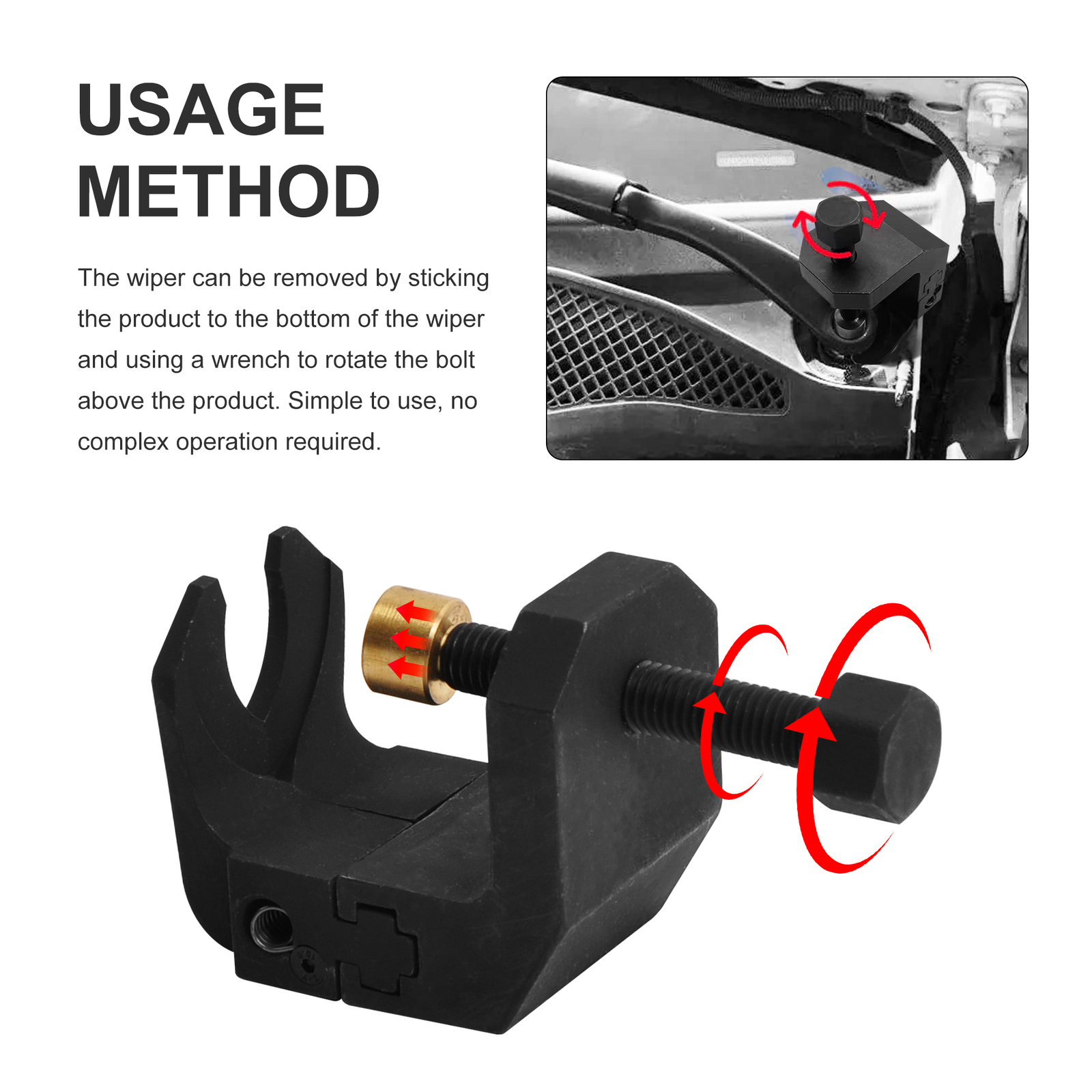 Adjustalbe Light Auto Windshield Wiper ARM Remover Tool PullerKit for BMW Serial