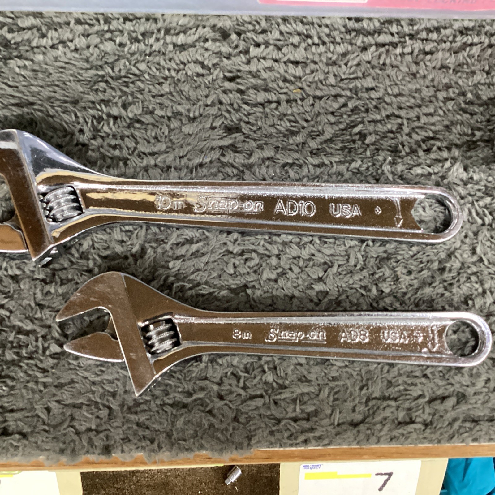 Snap On Underline Logo Adjustable Wrench Set AD8 and AD10 Two Pieces 8” , 10”