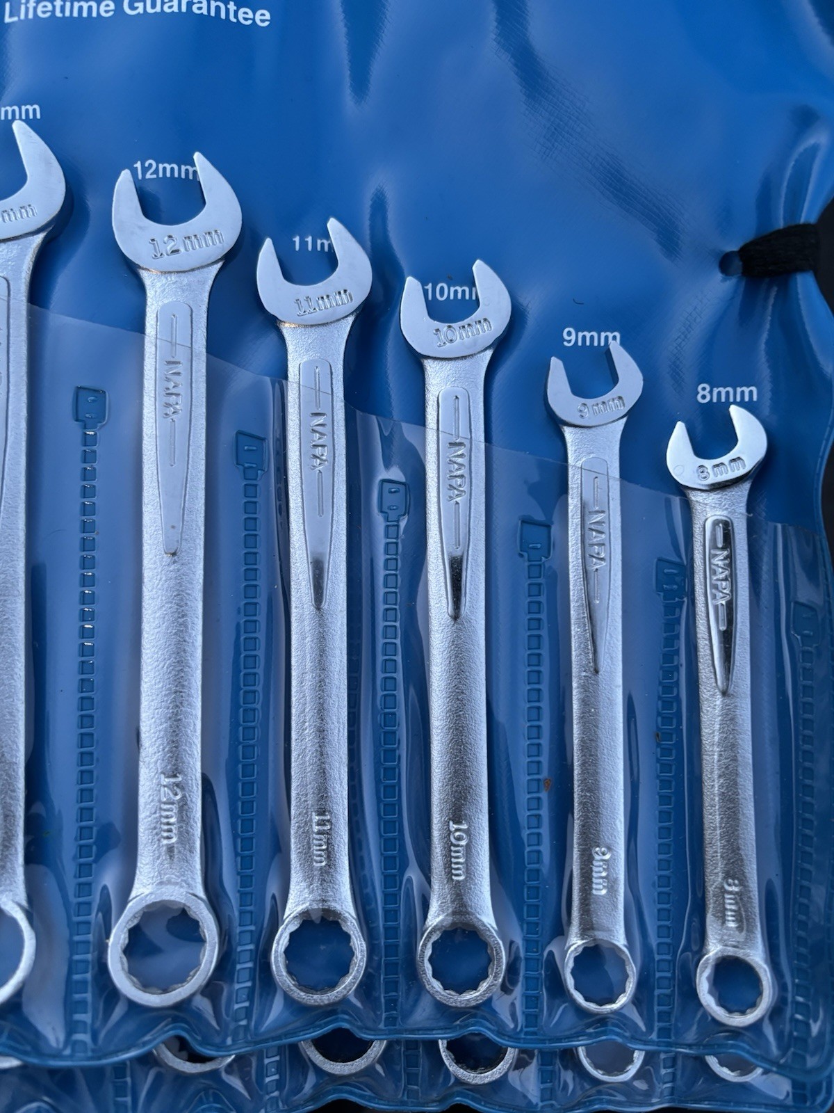 9 Pc Napa #1204M Wrench Set Broached and Polished Made In USA