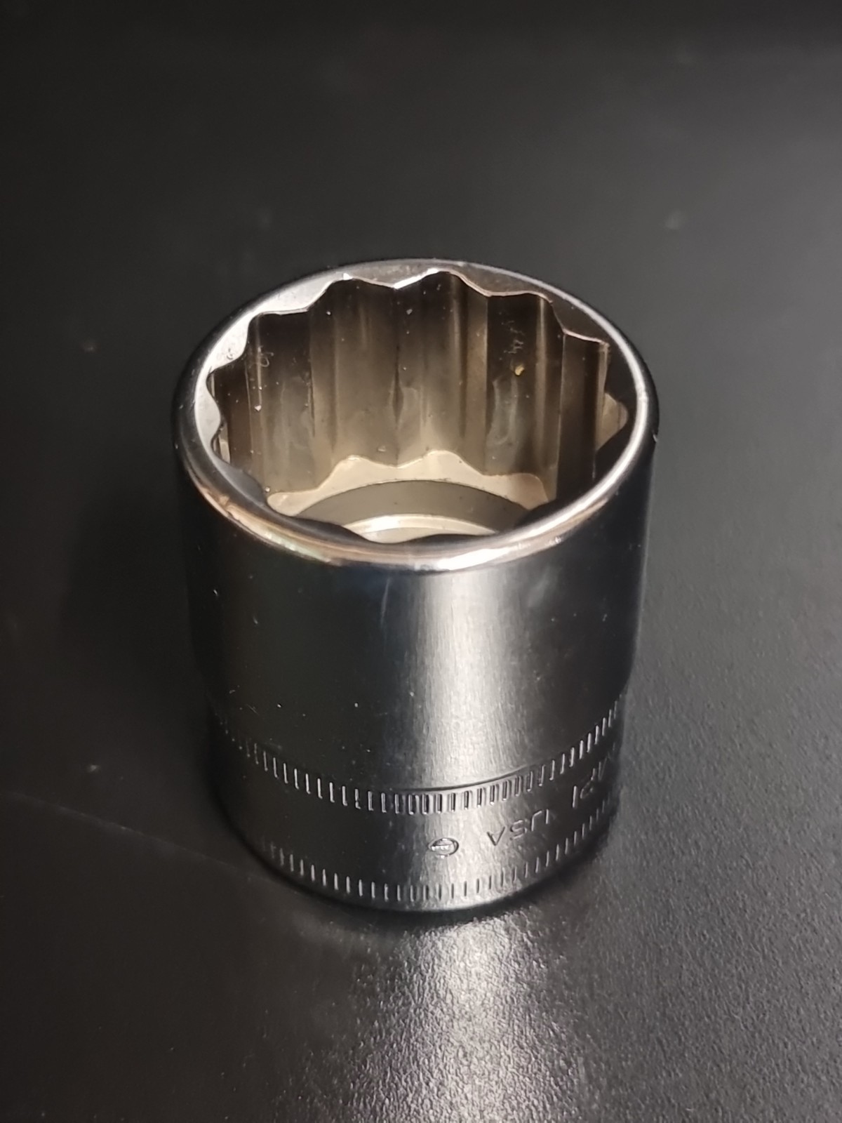 Snap On 21mm FM21 Shallow 3/8″ Drive Socket 12 Point Metric Chrome