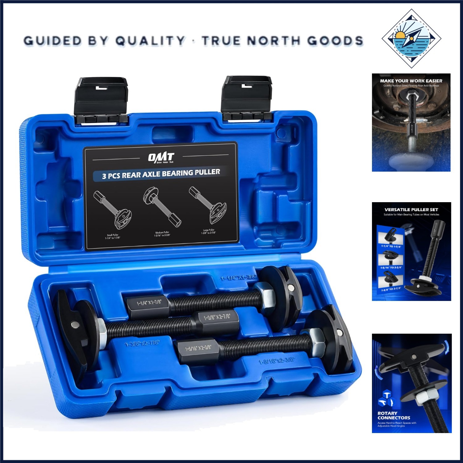 Professional Tool Set for Rear Axle Bearing Removal with 45# Steel Construction