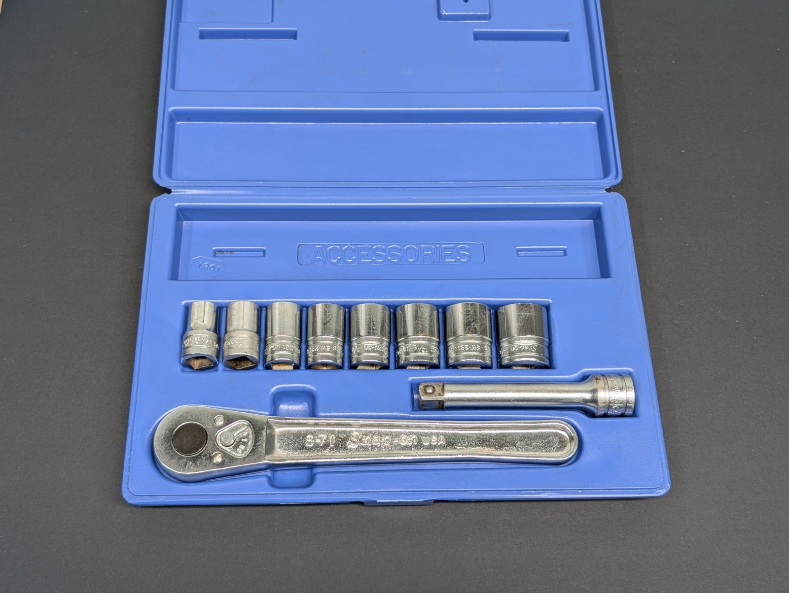 Vintage Cummins Snap-on Tools 1/2” Drive 12 Point Sae Socket Set & Ratchet