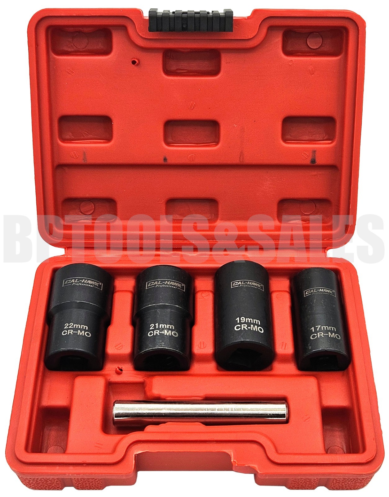5pcs 1/2″ Drive Twist Socket Set Damaged Worn Lug Nut & Lock Remover 17 – 22mm