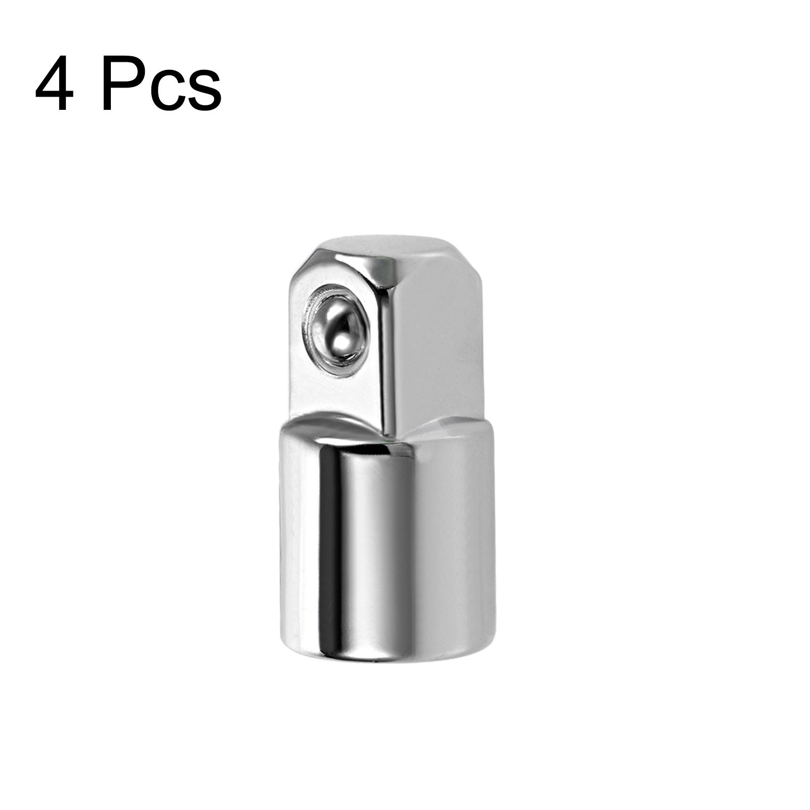 4pcs 1/4″ Drive (F) x 3/8″ (M) Socket Reducer Adapters, Female to Male, Silver