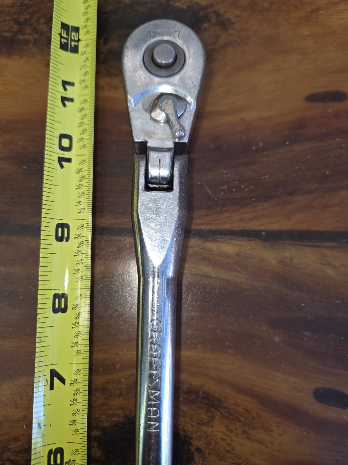 CRAFTSMAN USA – 3/8″ Drive 12″ Long Handle Flex Head Ratchet Ribbed Handle 44836