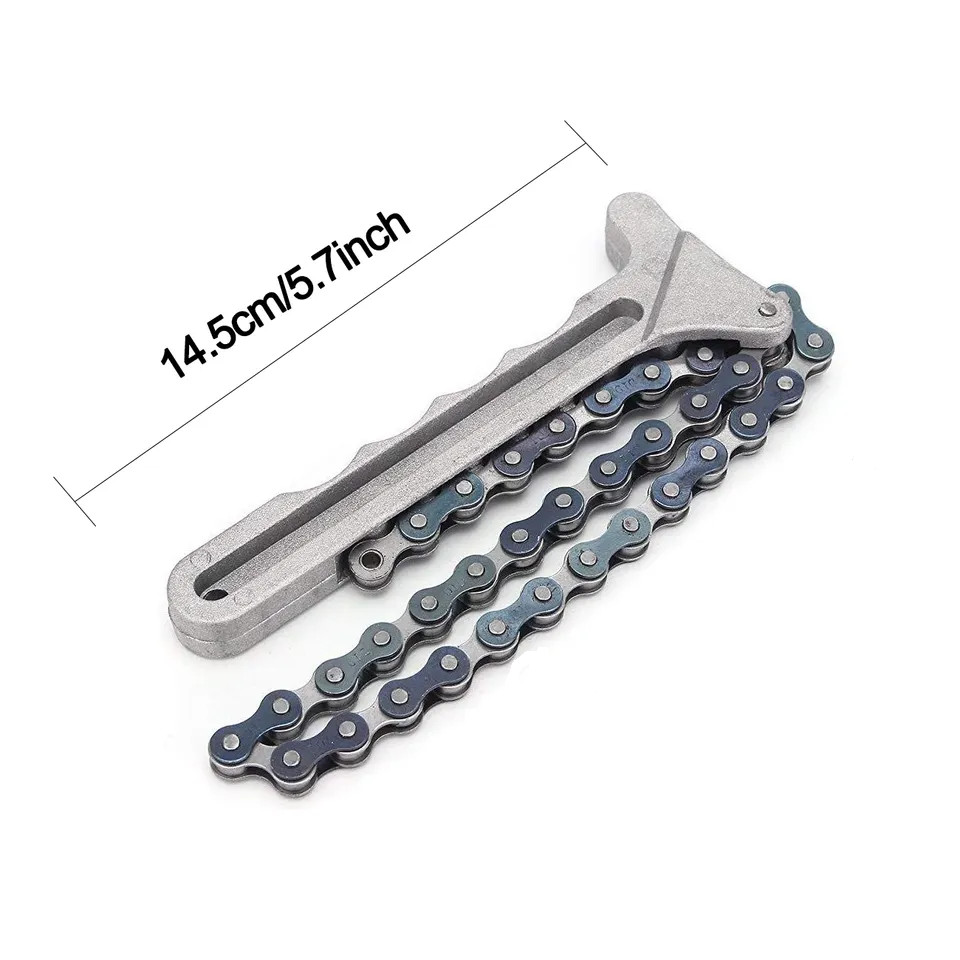 Heavy duty 16″ Chain Oil Filter Wrench Capacity 4″ Oil Filter Chain Wrench