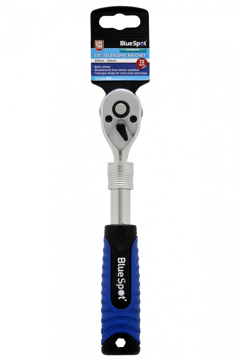 3 PACK OF CHROME VANADIUM TELESCOPIC EXTENDABLE RATCHET HANDLES 1/4″ 3/8″ 1/2″