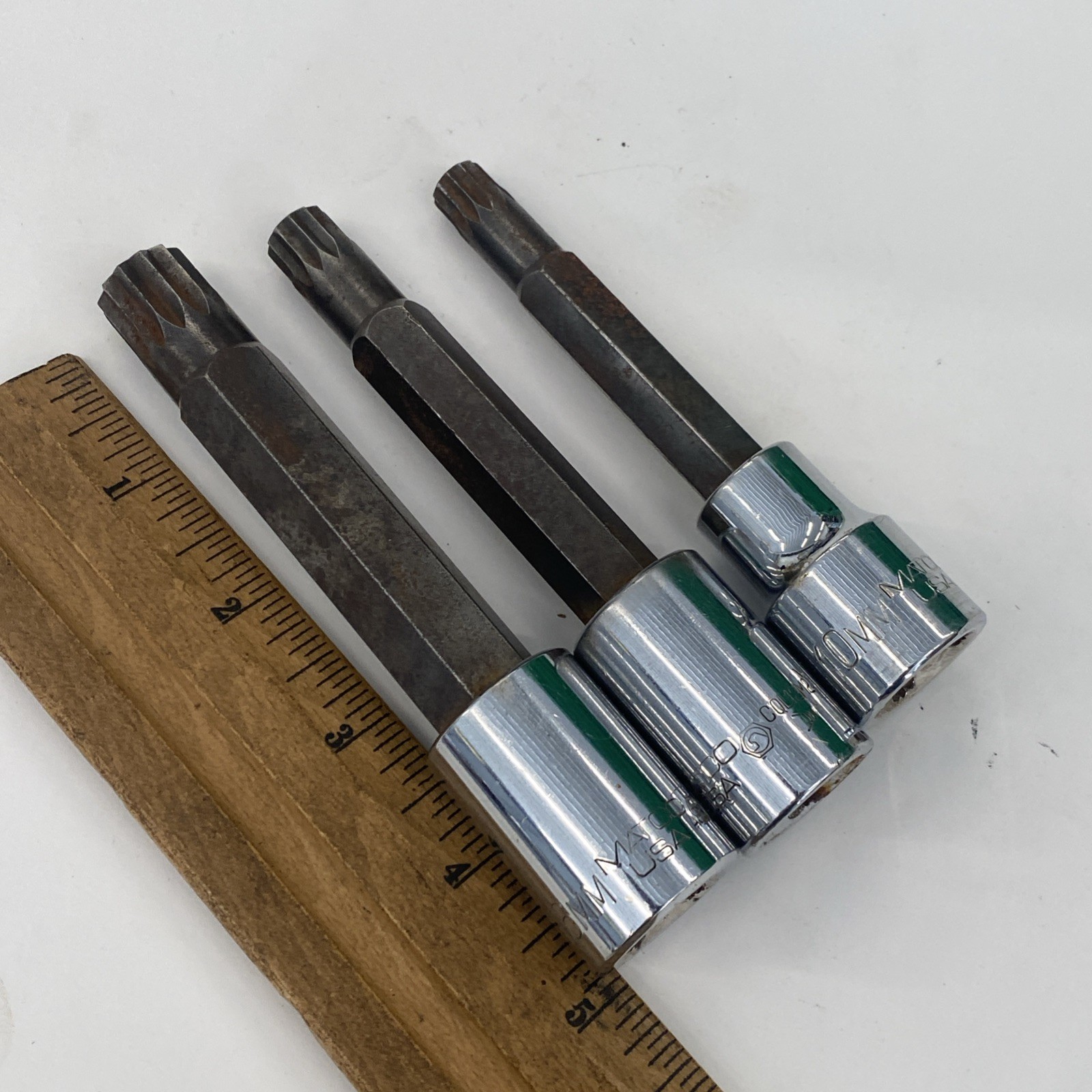 3 pc Matco USA 1/2″ Drive TRIPLE SQUARE LONG SOCKET/BITs, 10, 12, 16mm M0379