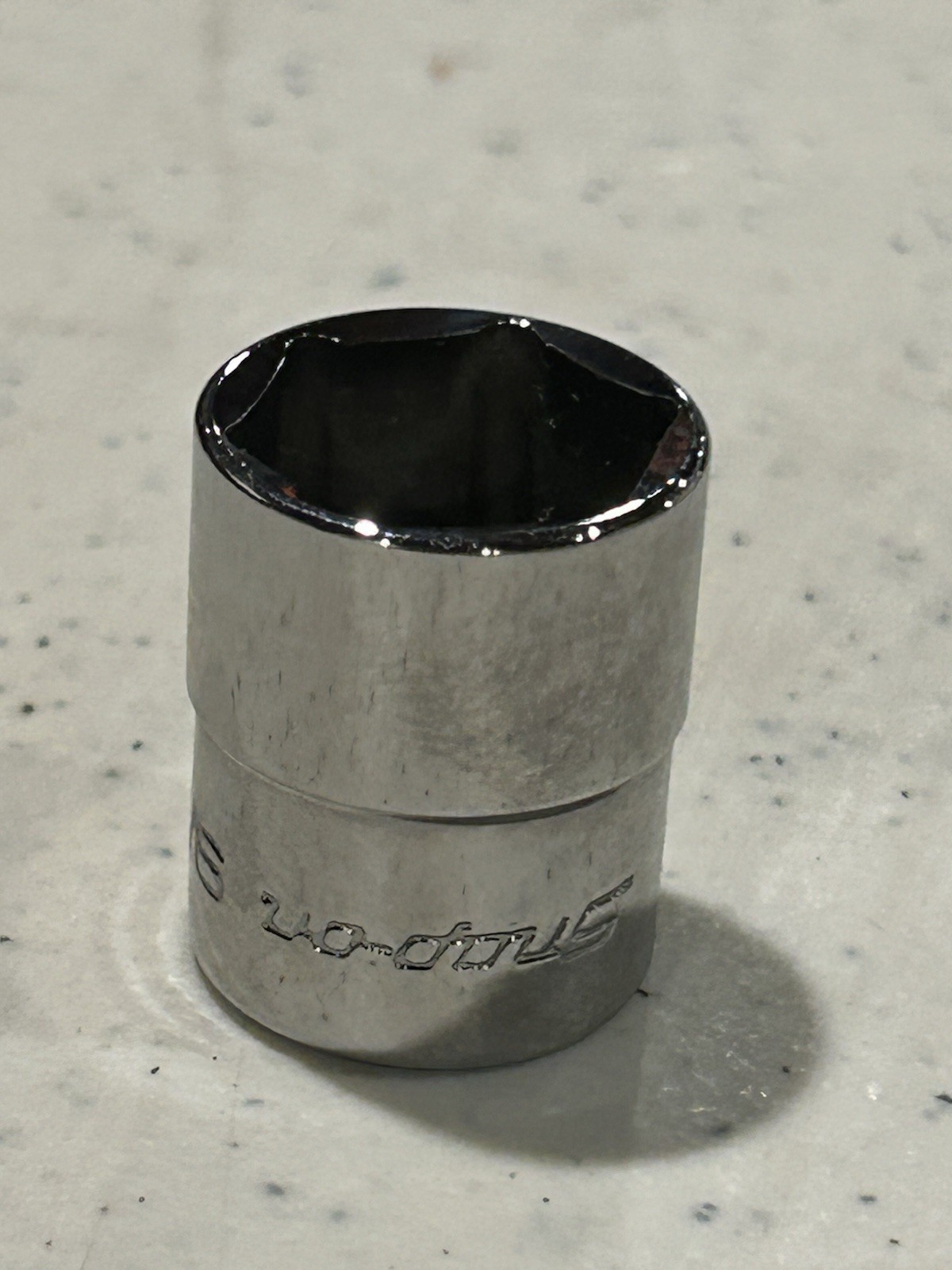 NEW Snap-On TM18 1/4”Dr 6Pt SAE 9/16 Flank Dr Shallow Chrome Socket USA