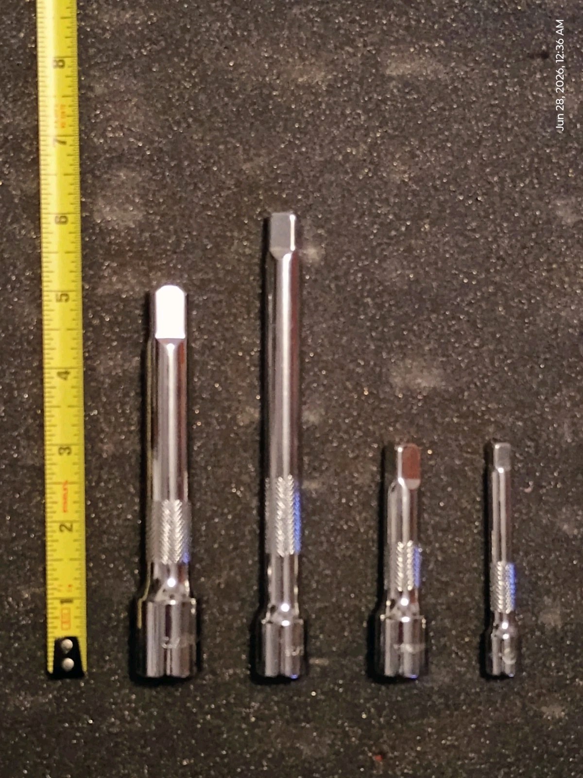 GREAT NECK 4 Piece Extension Set (1) 1/4″ (2) 3/8″ and (1) 1/2″ Inch Extension