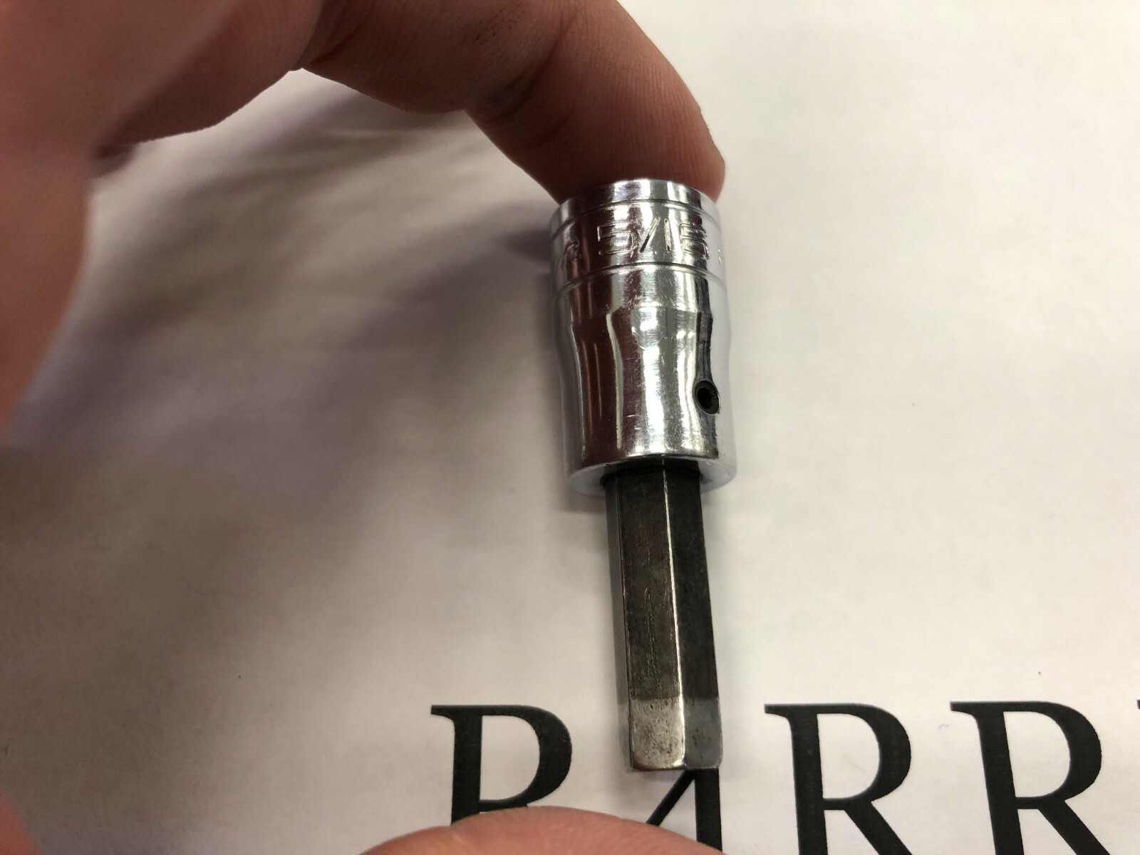 Snap-On Tools USA 1988 3/8″ Drive 5/16″ SAE Hex Bit Chrome Socket Driver FA10B