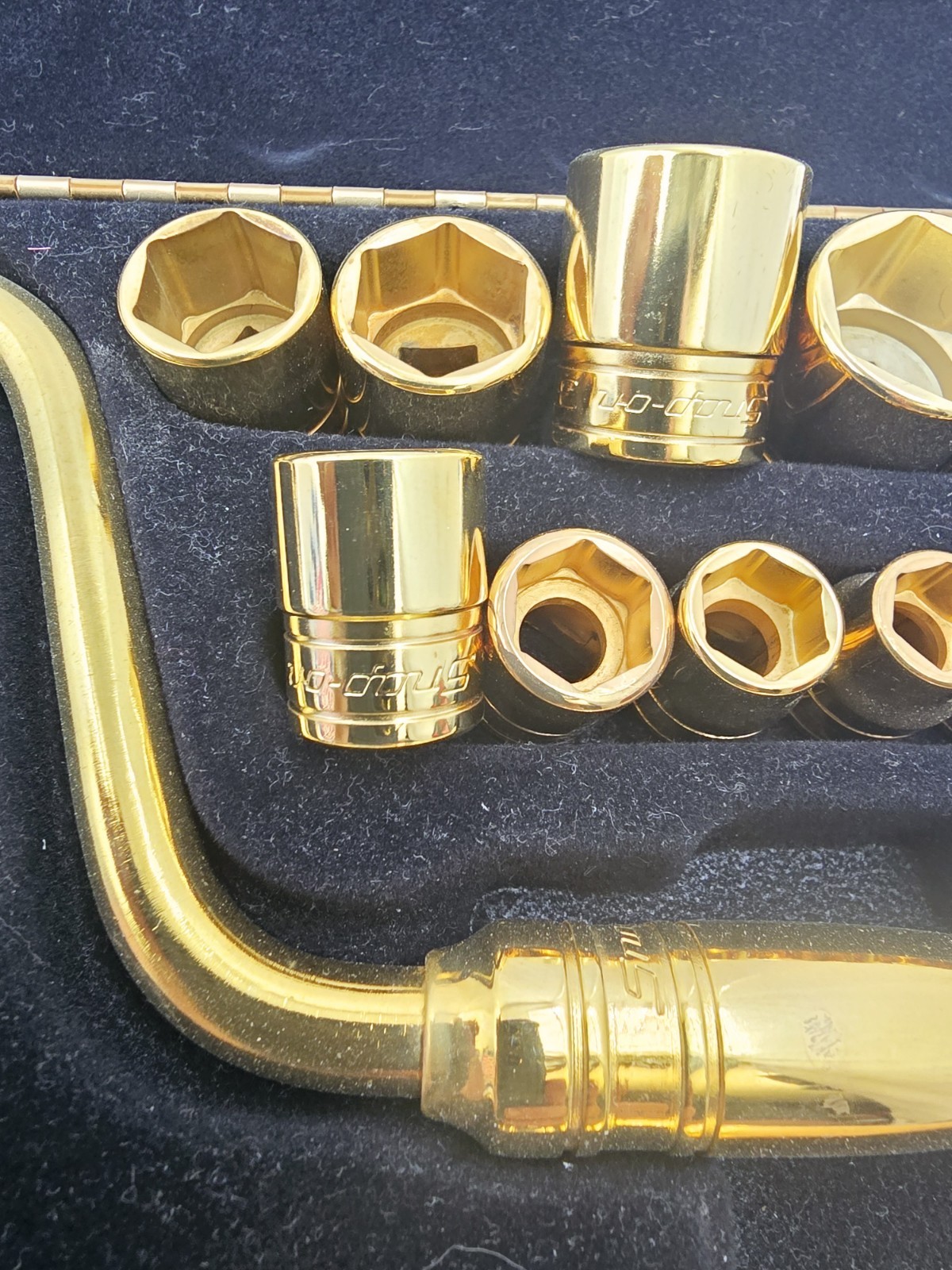 Snap-On Gold Plated 3/8″ Drive Service Set RARE KRA-284 B