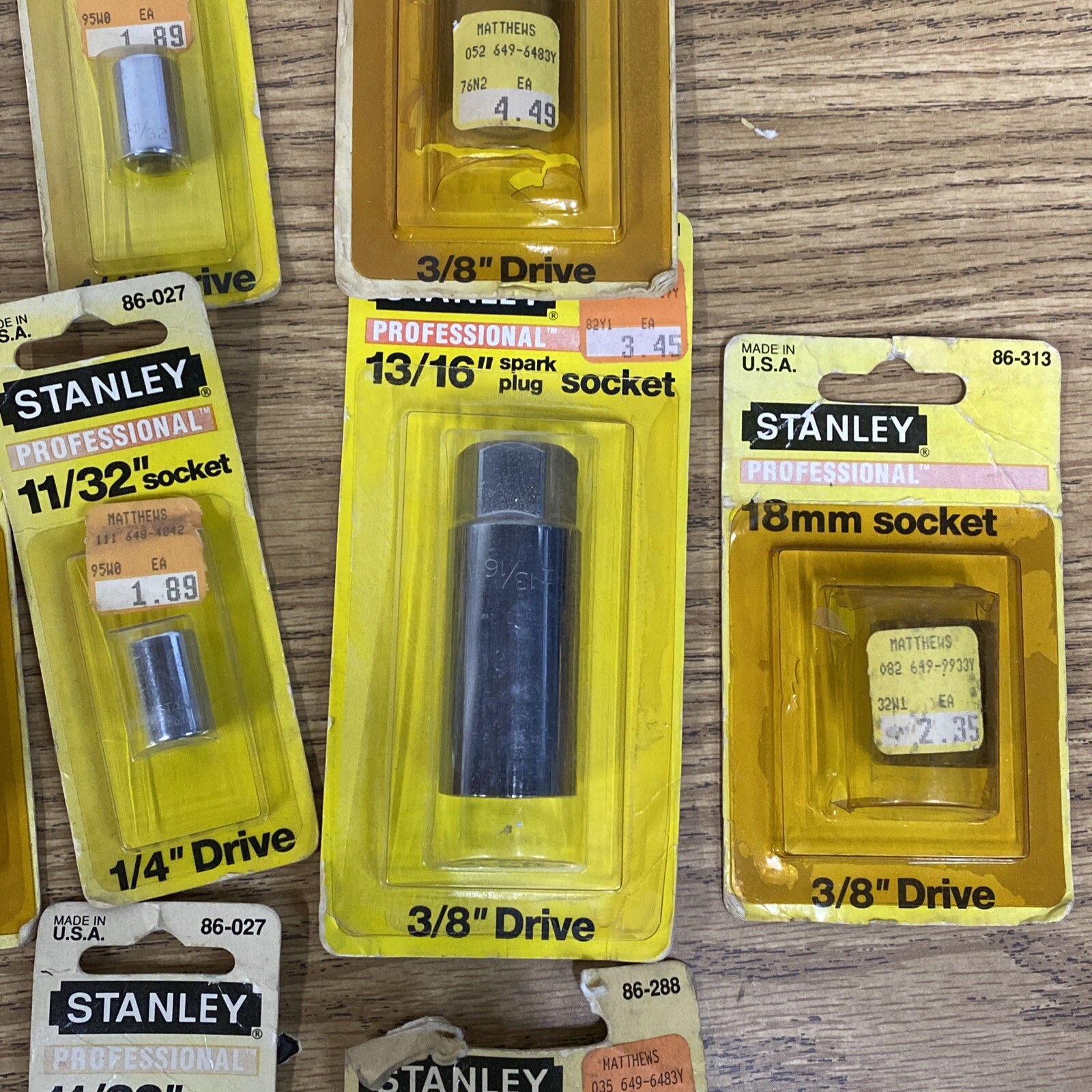 Vintage Stanley Professional Standard Metric Socket Tools Lot Bundle U.S.A.