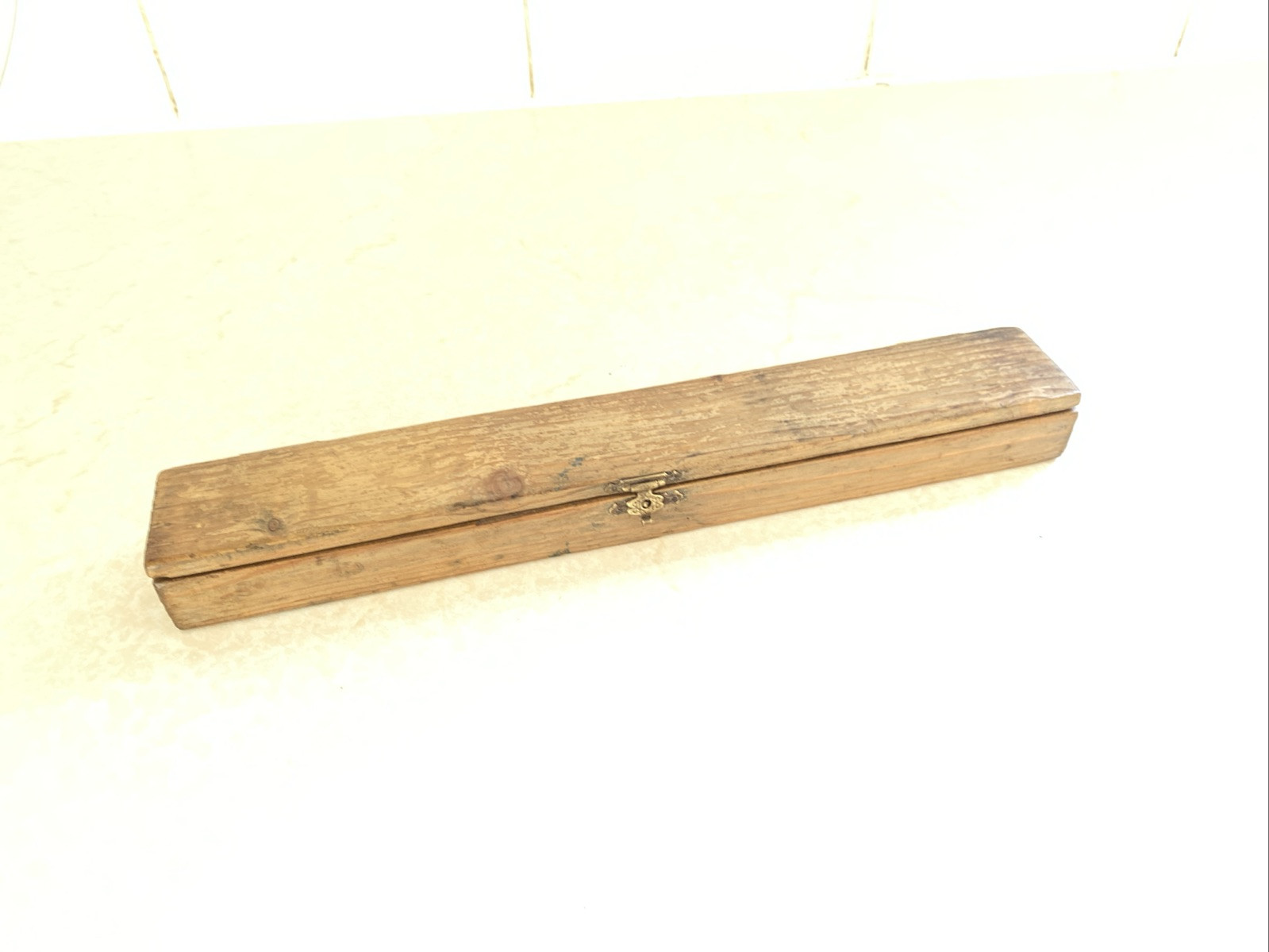 Schrader Service Tyre Gauge In Original Wooden Case Vintage Tool Classic Car