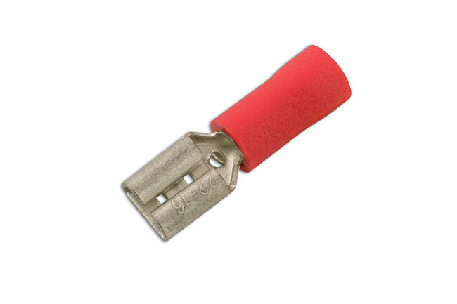 Connect 30132 Red Female Push-On 6.3mm Pk 100