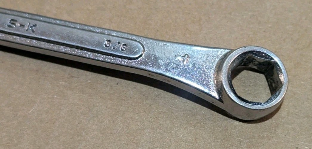 Vintage SK Tools C-12 3/8″ Combination Wrench 6-Point SAE Made in USA