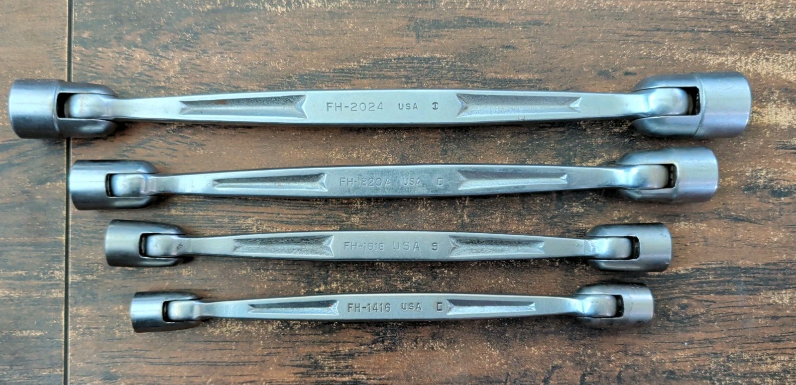 Snap-On Tools Double End Flex Socket Head Wrench Set Of 4 SAE 12pt FH Series