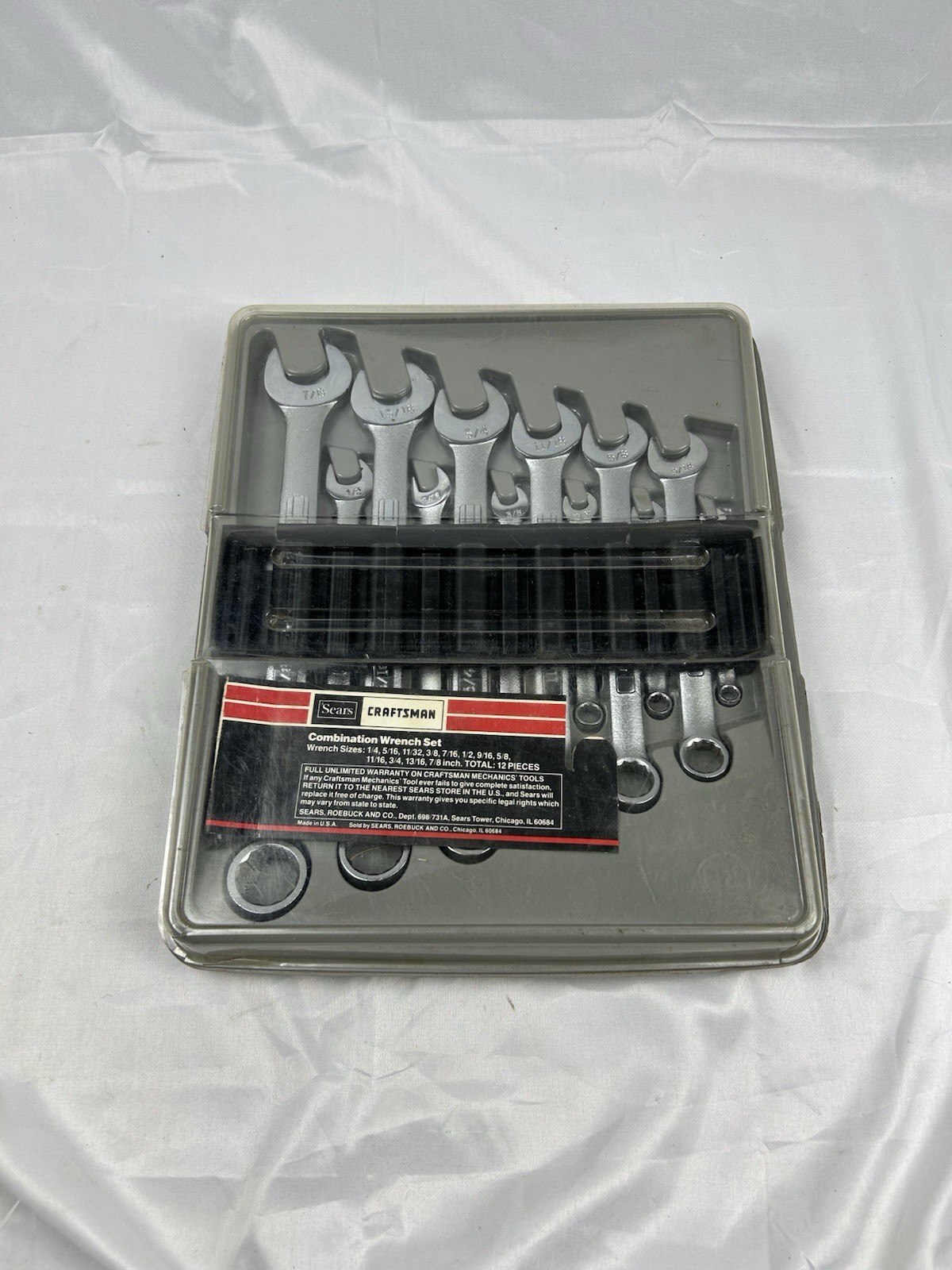 Craftsman 12 pieces SAE wrenches 12 point with wrenches holder Made in the USA