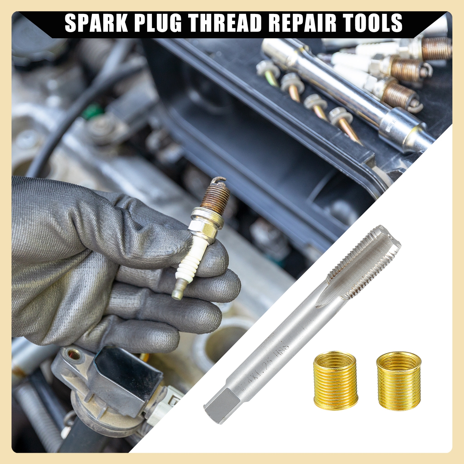 Outer Universal Spark Plug Thread Repair Tools with M12x1.25 Universal Item of 1