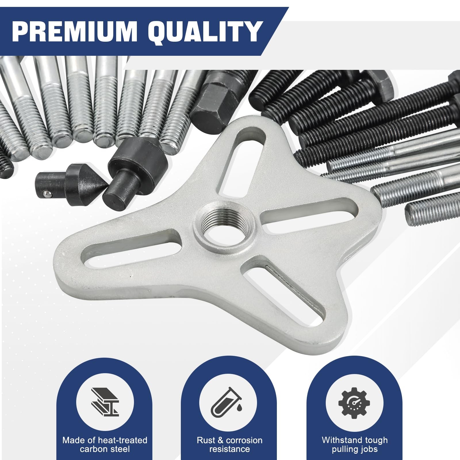 46PCS Harmonic Balancer Puller Set, Steering Wheel Puller Kit Steering Wheel …