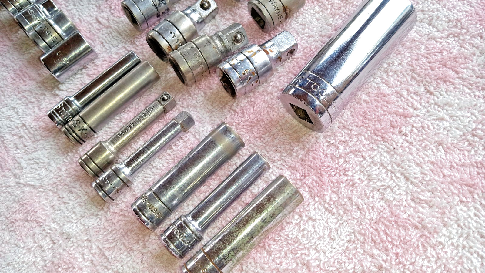SK SOCKET EXTENSION LOT 35 RANDOM PCS SOME VERY NICE CHEAP! vtg gift tools men