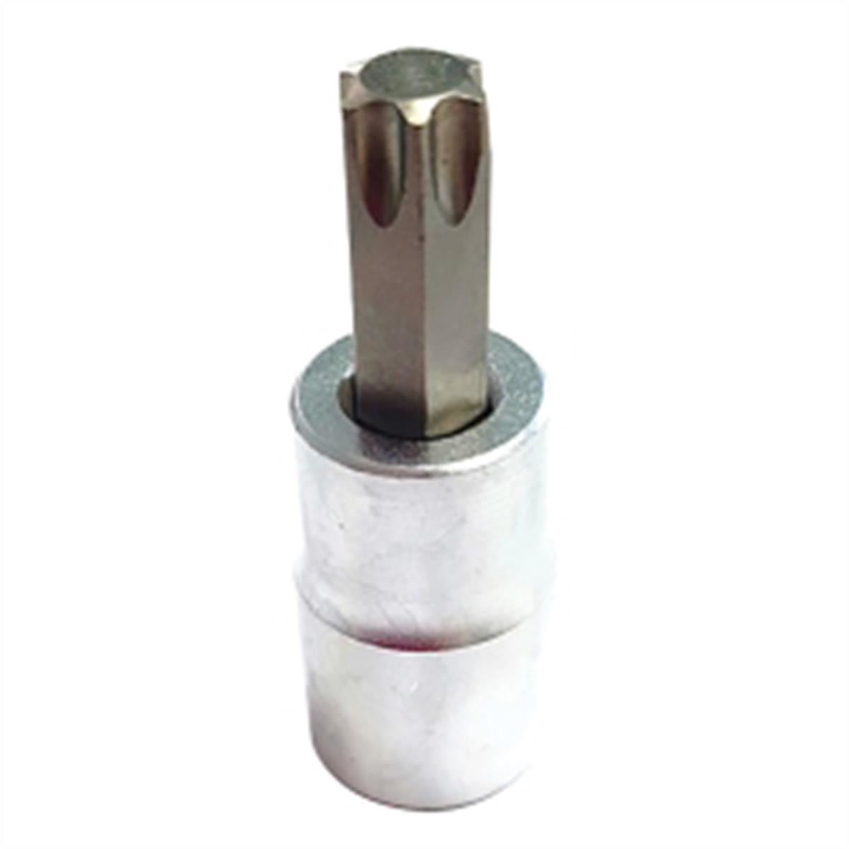 VIM Tools T40 TORX, Gun Metal Gray Bit, Satin Chrome 3/8 Inch Square Drive Bit H