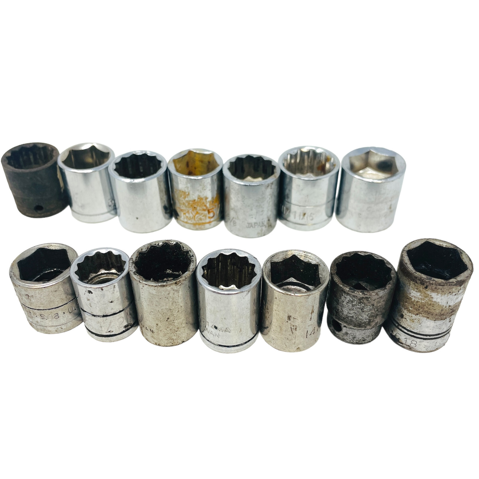 18 Pcs SK, Craftsman and Assorted 45159, 14mm 3/8 in Drive Extension, Socket Set