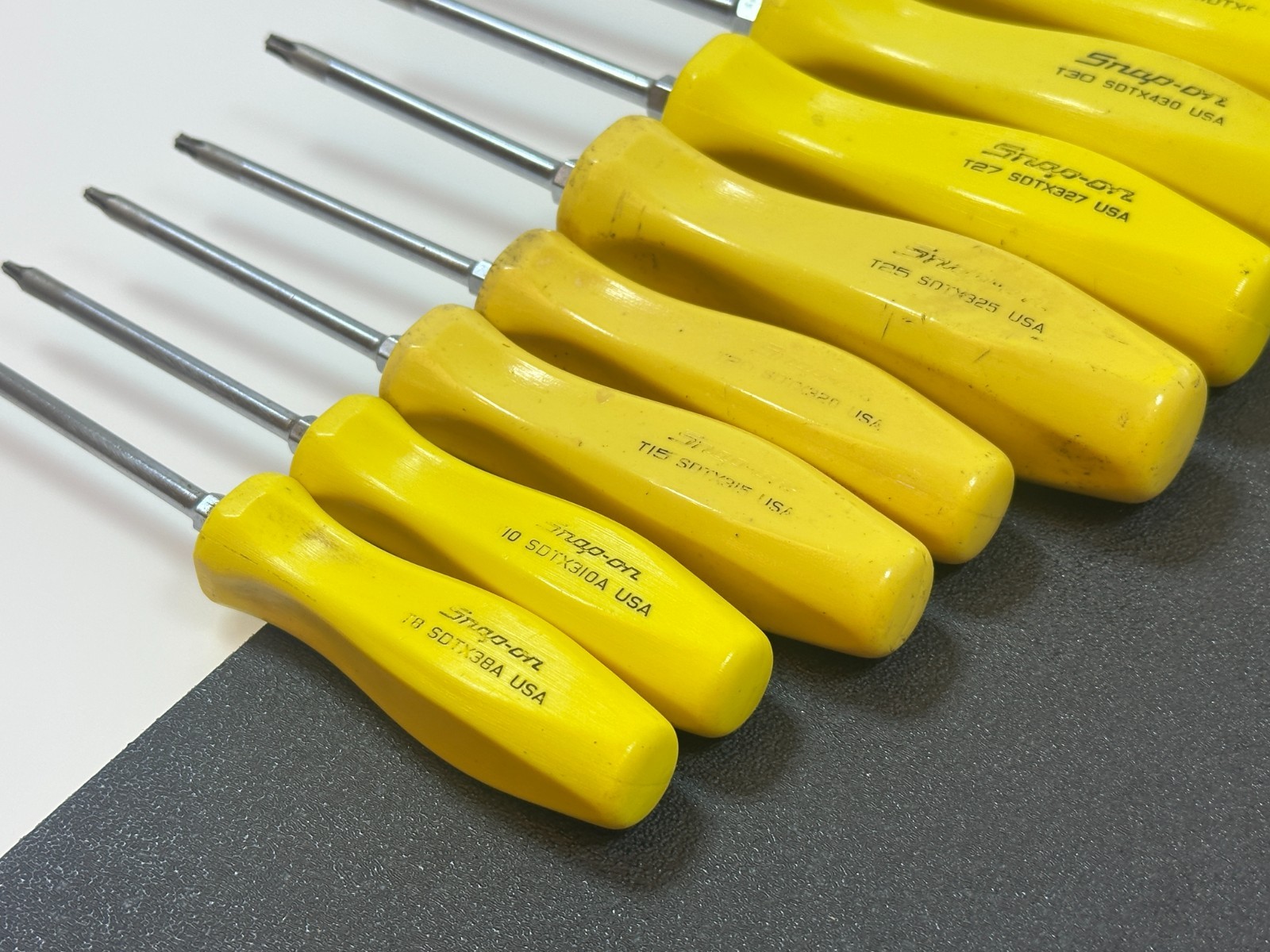 🇺🇸 Snap-on Tools USA 9pc Torx T8-T45 Screwdriver Set, Classic Yellow Hard Grip