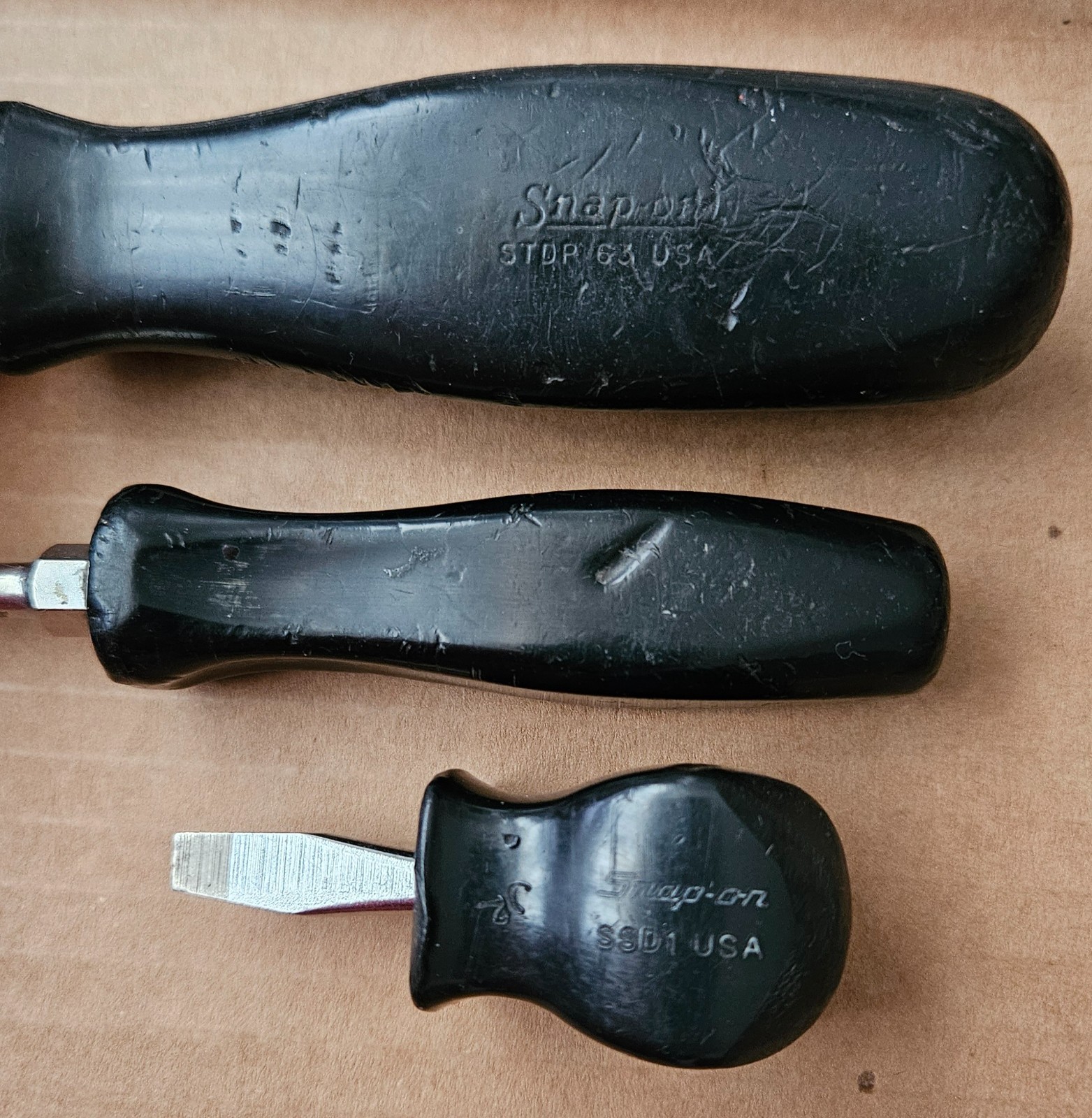 Snap-on Screwdrivers Flat Phillips Tip Chisel Stubby SSD-18 SSD-4120 SDDP102