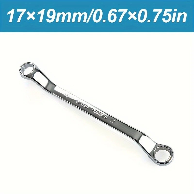 Premium Chrome Vanadium steel Tools 45-Degree Deep Offset Double Box End Wrench