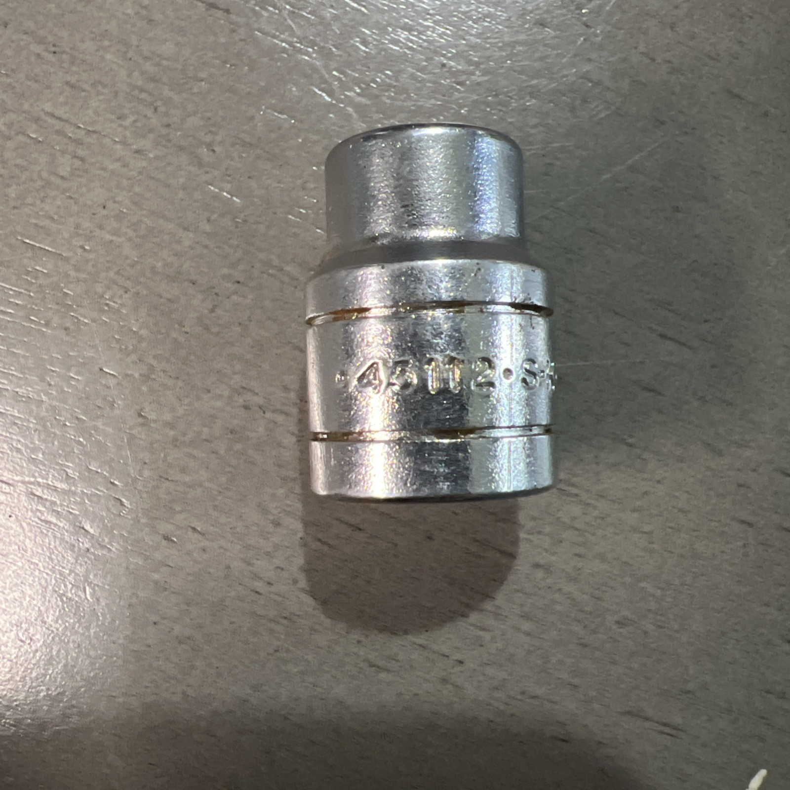 Vintage S-K Tools No.45112 3/8″ Chrome Shallow Socket 6pt 3/8″ Drive Made in USA