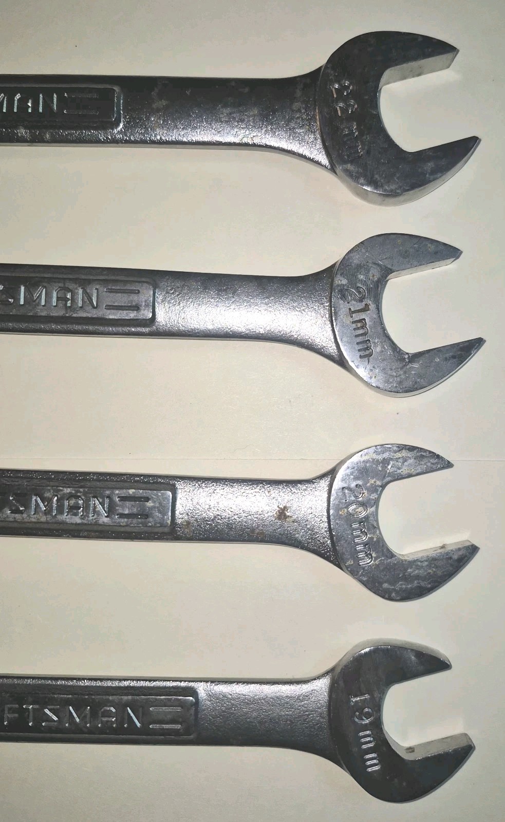 4 Pcs Vnt Craftman USA VA 19MM-20MM 21MM & 22MM 12 point Combination Wrench Lot
