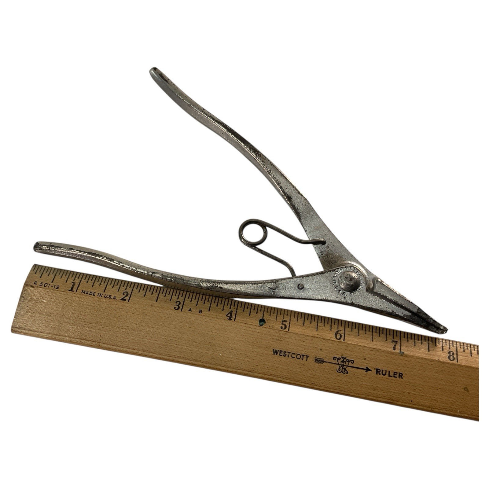 Herbrand Horseshoe Snap Ring Pliers 186 7-1/2″ External Lock Ring USA Vintage