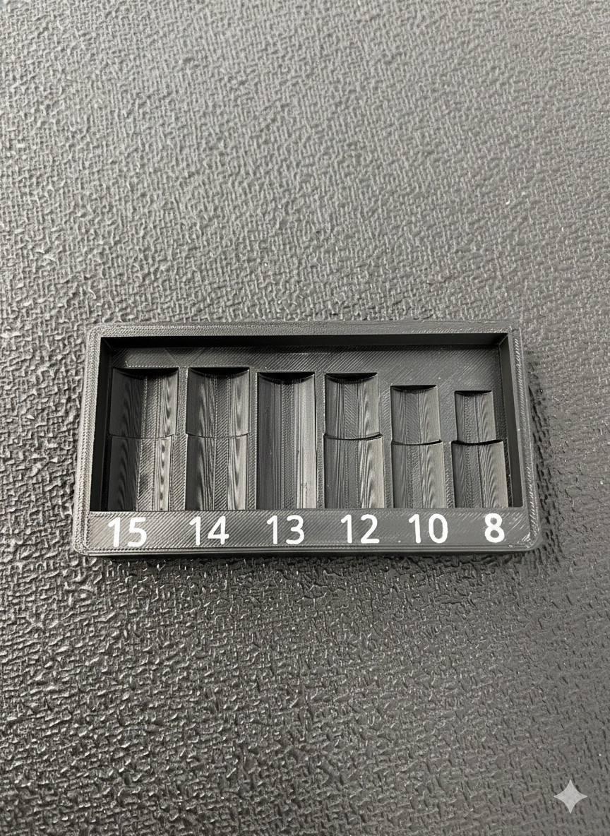 Tray compatible with Snap On Tools 1/4″ Impact Swivel Socket Set Metric