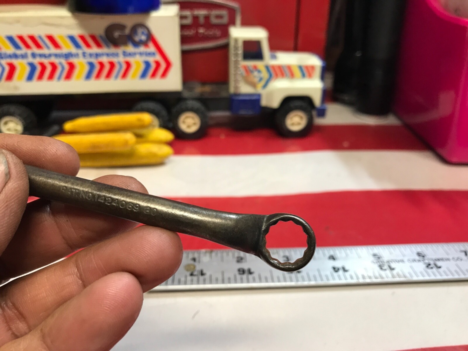 Blue point tools wrench 3/8” & 7/16” XS1214 offset vintage GGG