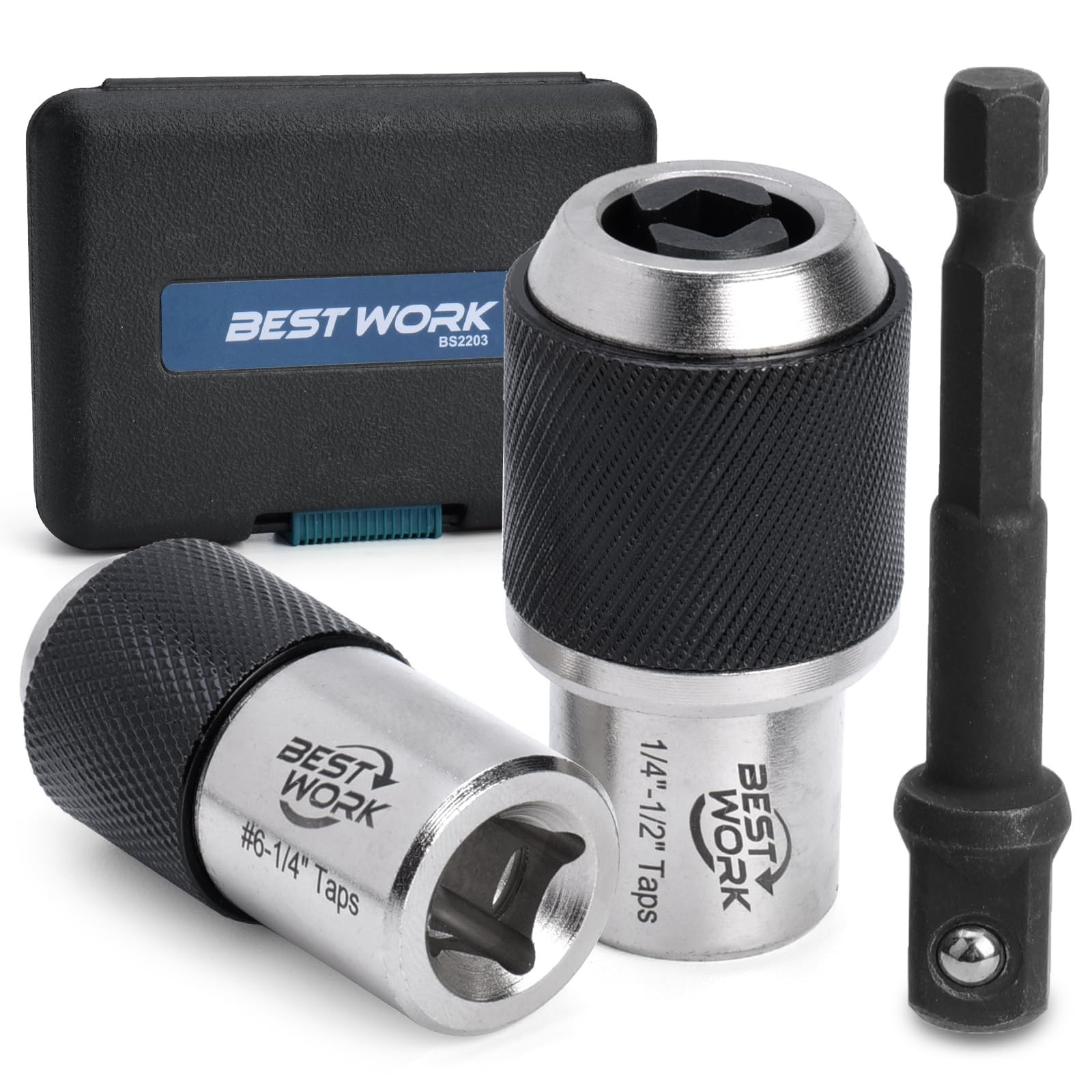 3pcs Adjustable Tap Socket Set – 3/8″ Drive Tool with Adapter for Taps & Reamers
