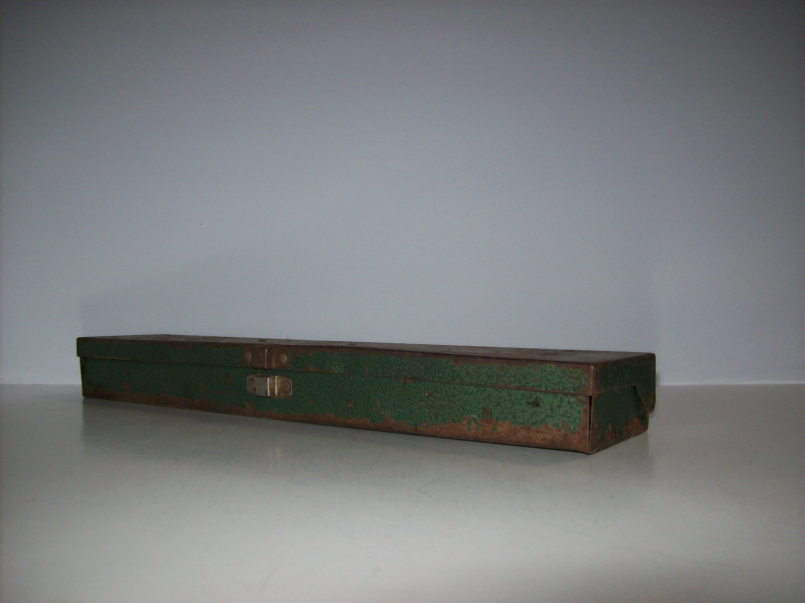 EMPTY Vintage S-K Tools Green Metal Socket Set Case Box, 15″L x 3″ W x 1.5″ T