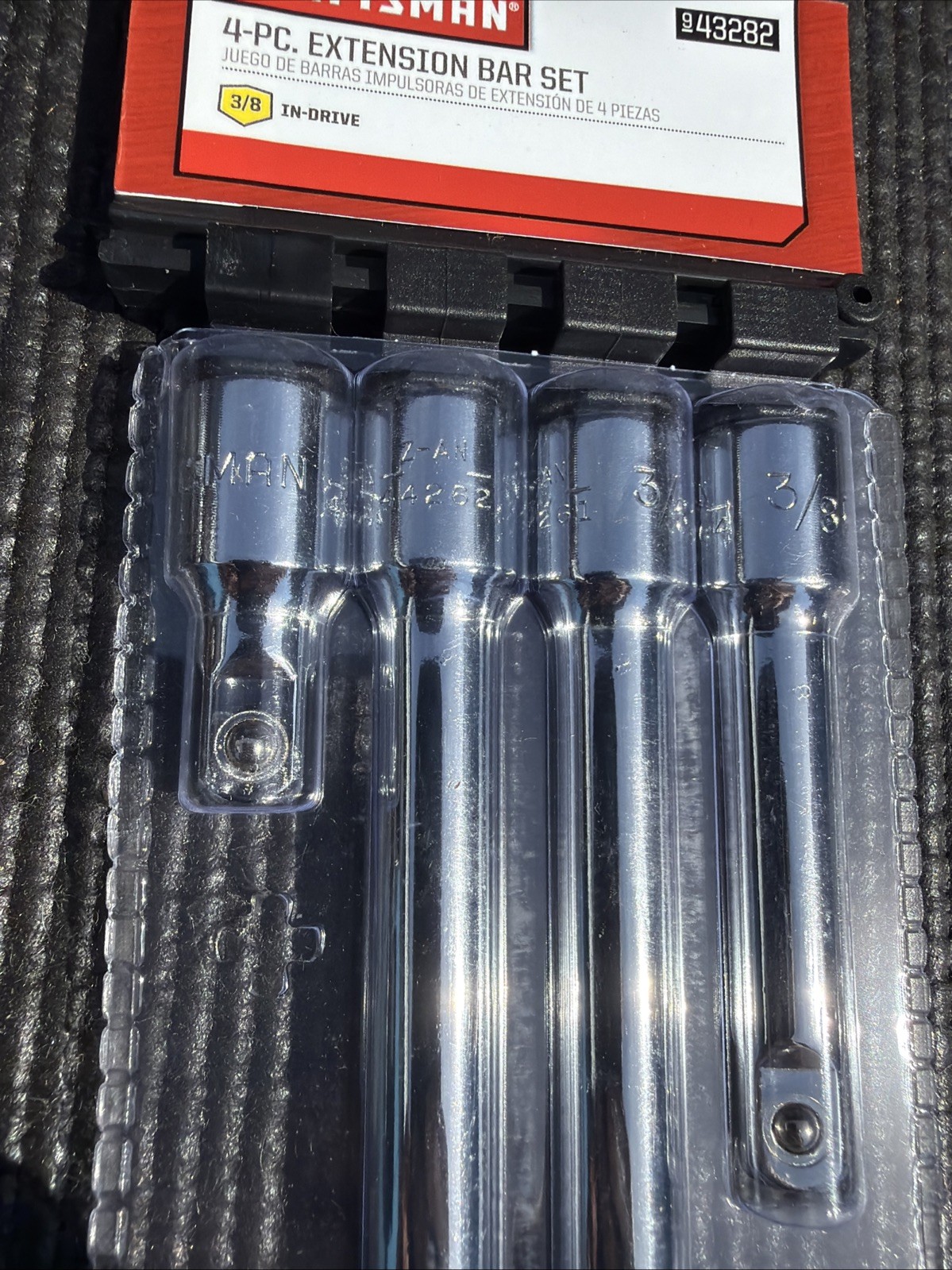 Sears Craftsman Nos 3/8” Extension Set 43282 1.5/3/6/10” Import Vintage