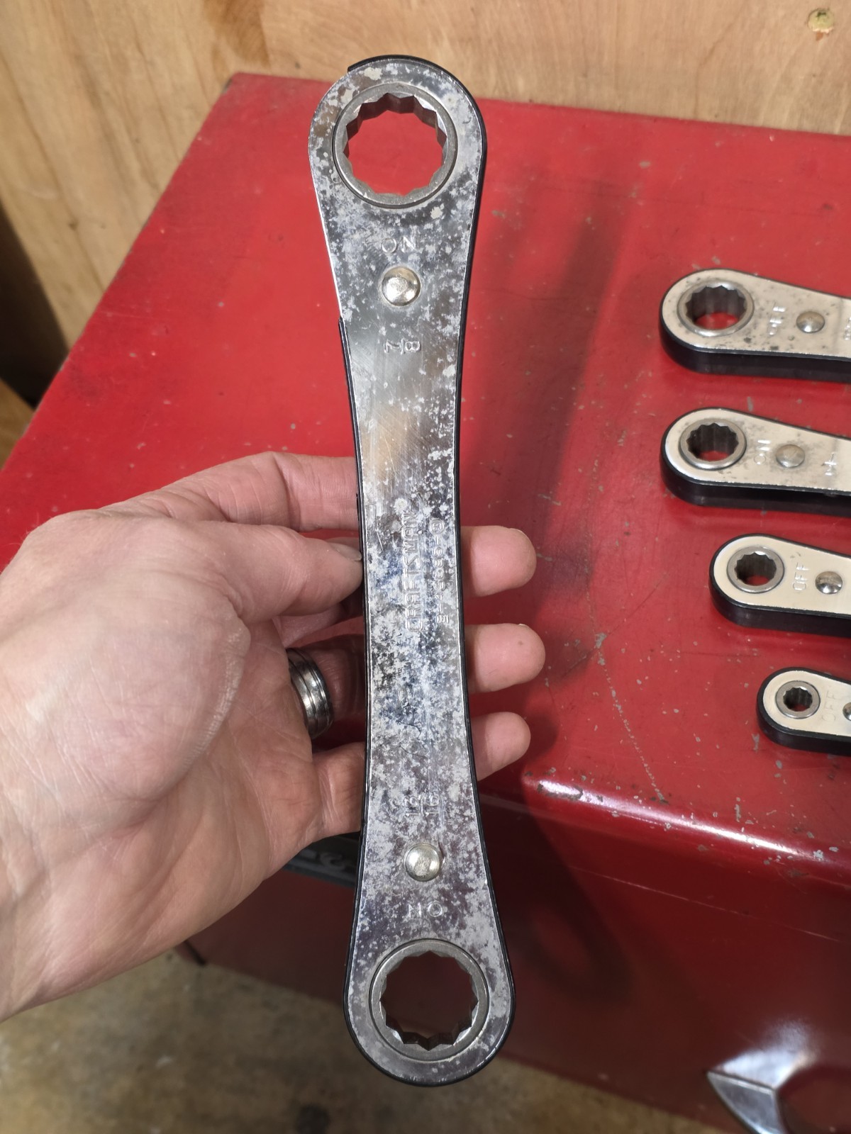 Craftsman USA 5pc. SAE Ratcheting Box End Wrench Set 1/4-5/8 3/4 7/8 15/16″ READ