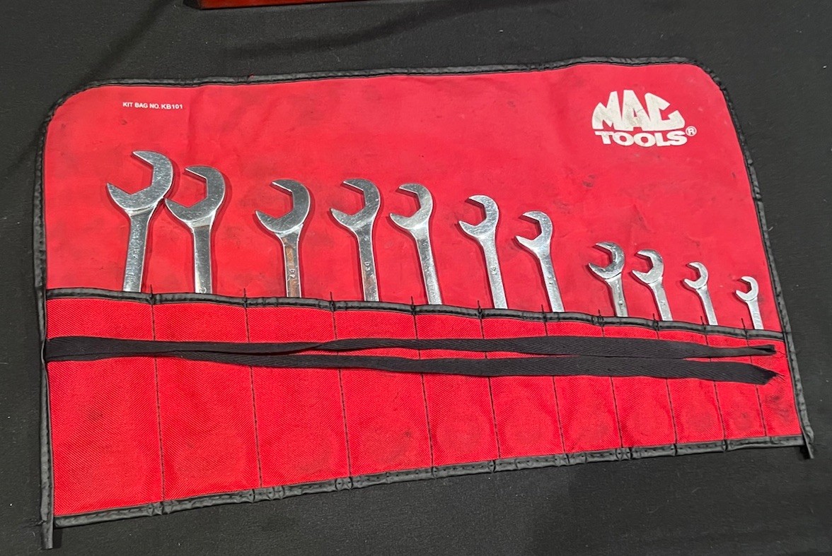 Mac Tools 11 Pc SAE 4-Way Angle Head Open End Wrench Set 5/16 – 1″ USA