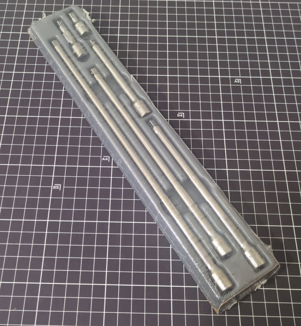 Snap-on 106BTMX 6 Piece 1/4” Drive Knurled Chrome Socket Extension Set Unused