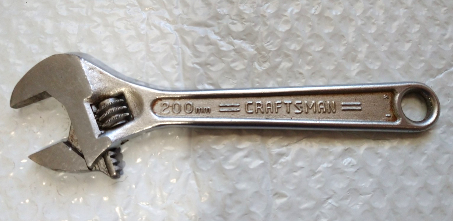 CRAFTSMAN TOOLS USA WF 44603, 1″ W. JAW, ADJUSTABLE WRENCH, 8.2″ LONG.