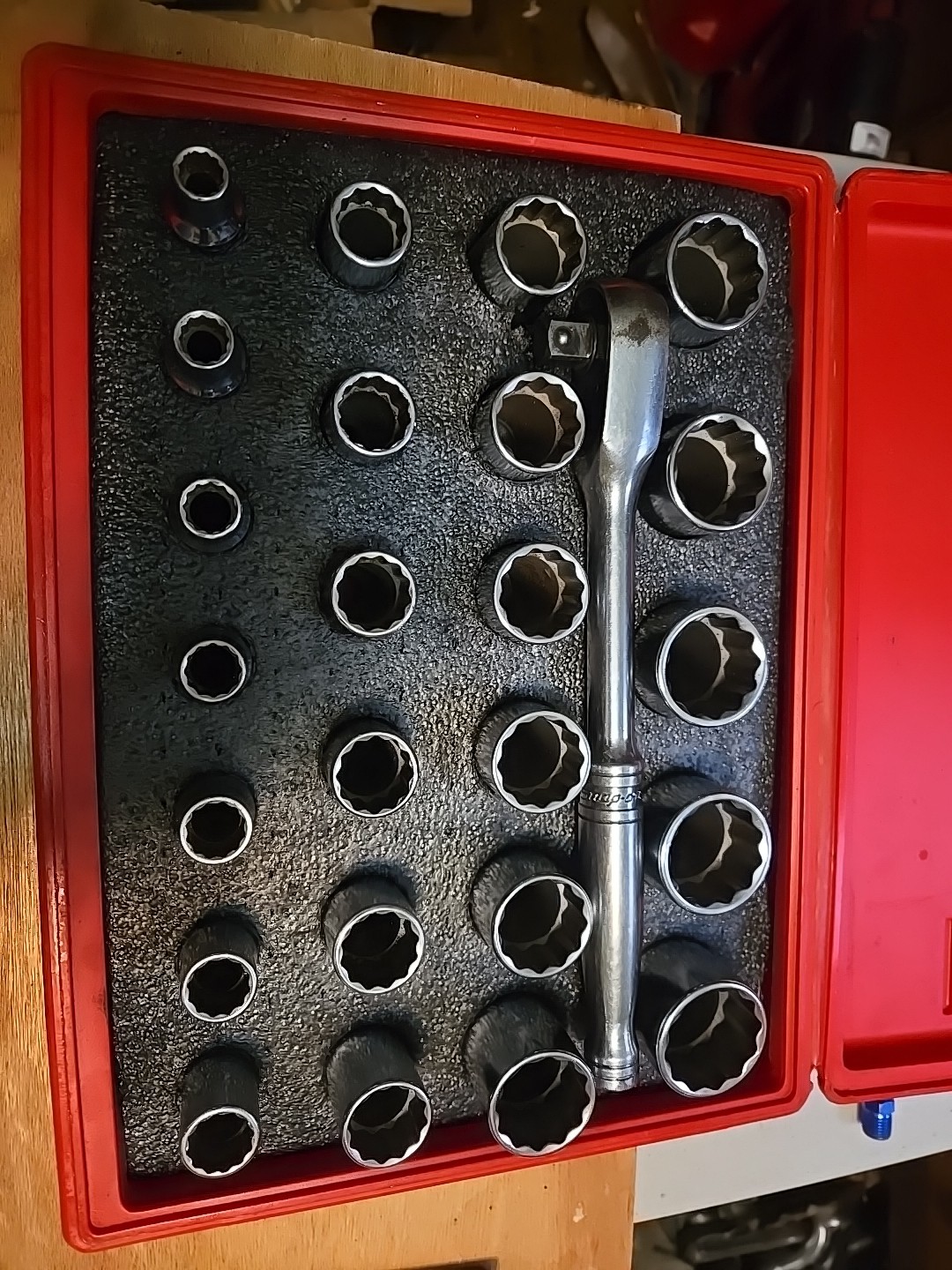 Snap-on Deep Metric Socket Set 1/2″ Drive 32mm To 10mm 12 Point- Ratchet S832