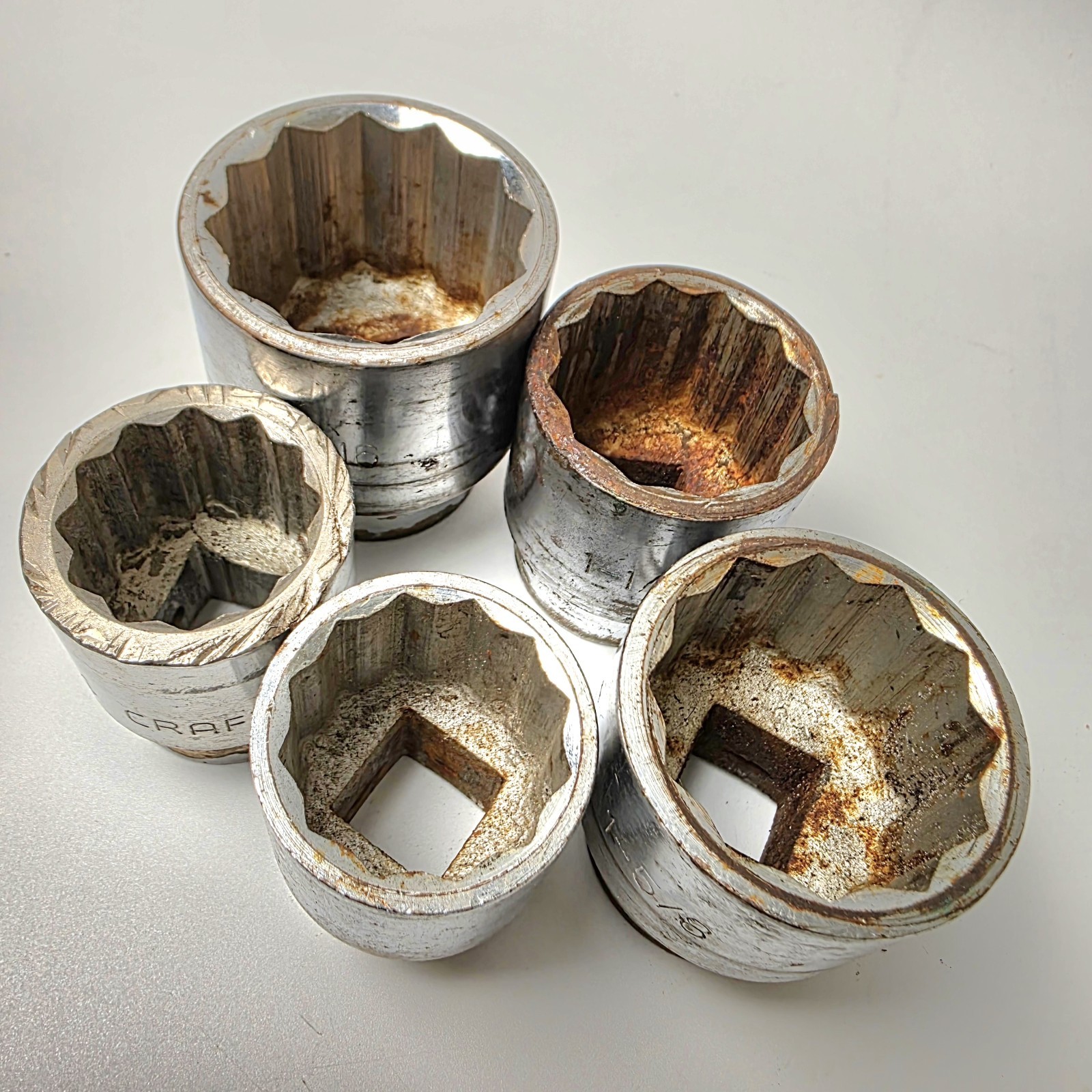 Used 3/4″ Drive Shallow Sockets & 8″ 3/4″ Drive Extension SEE PICTURES #0722