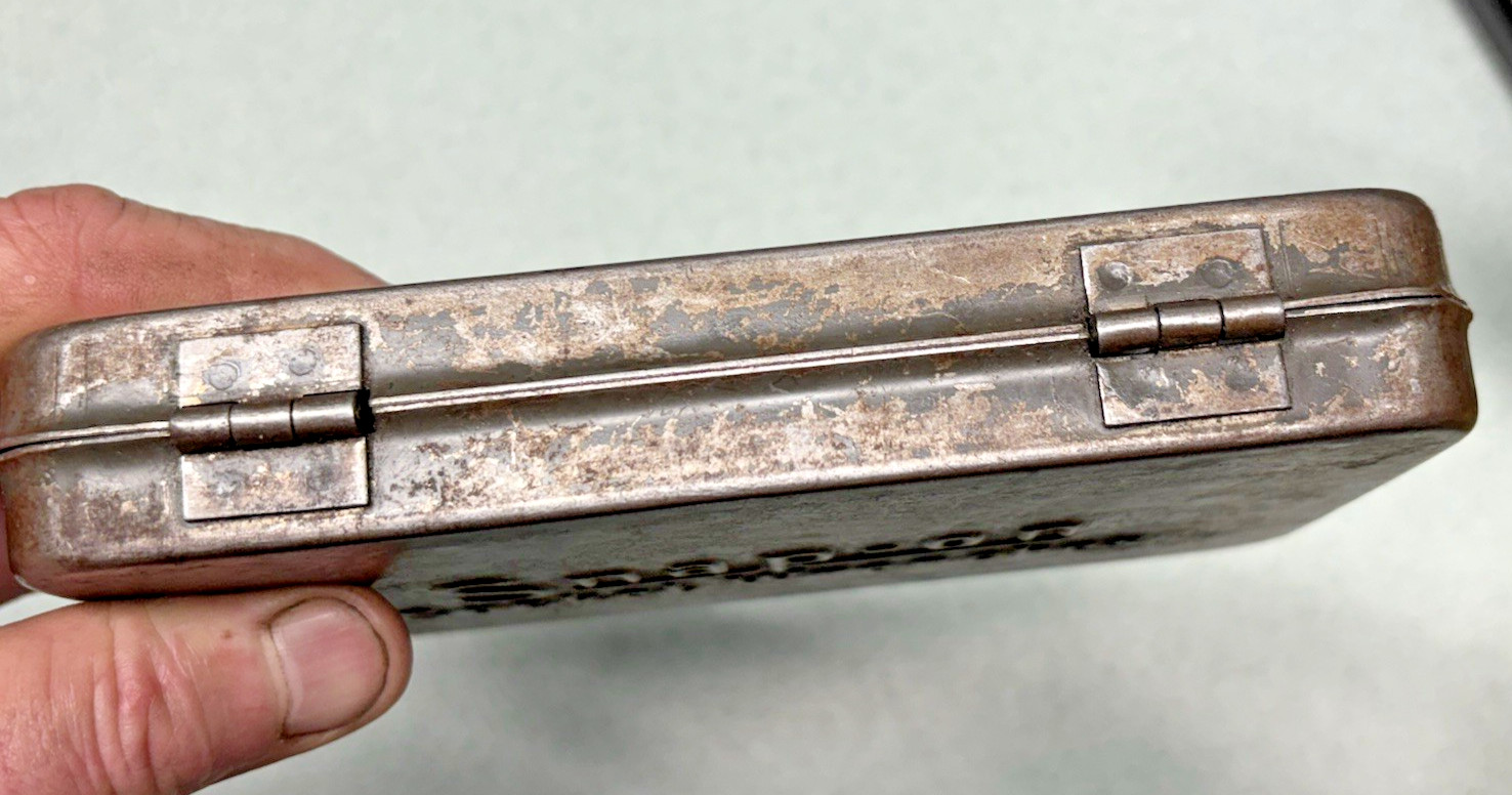 Vintage Snap-On Early Socket Wrench Set Case TM 6 7 8 11 E date 1944 RARE WWII