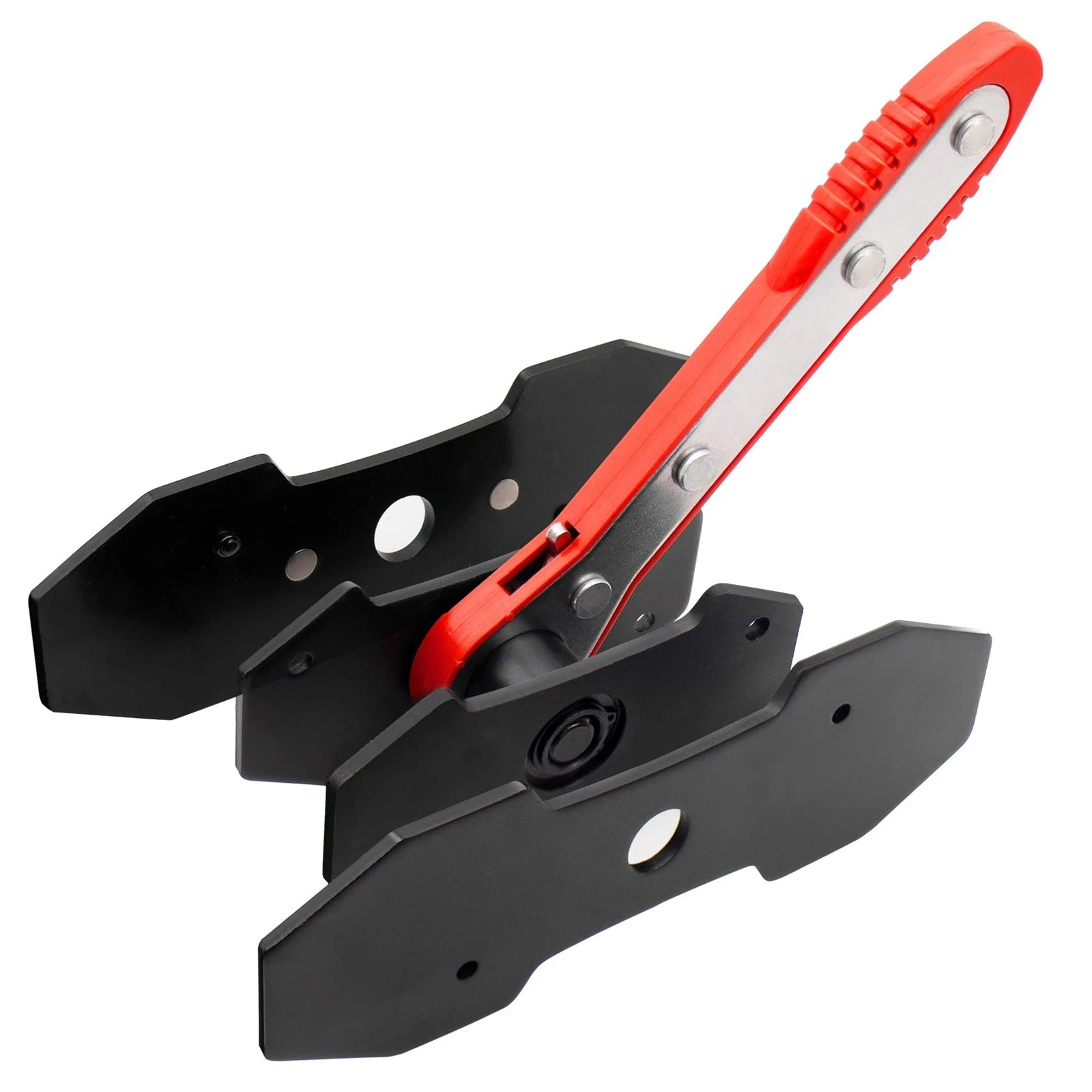 Brake Caliper Press Tool Ratcheting Piston Spreader with Steel Plates