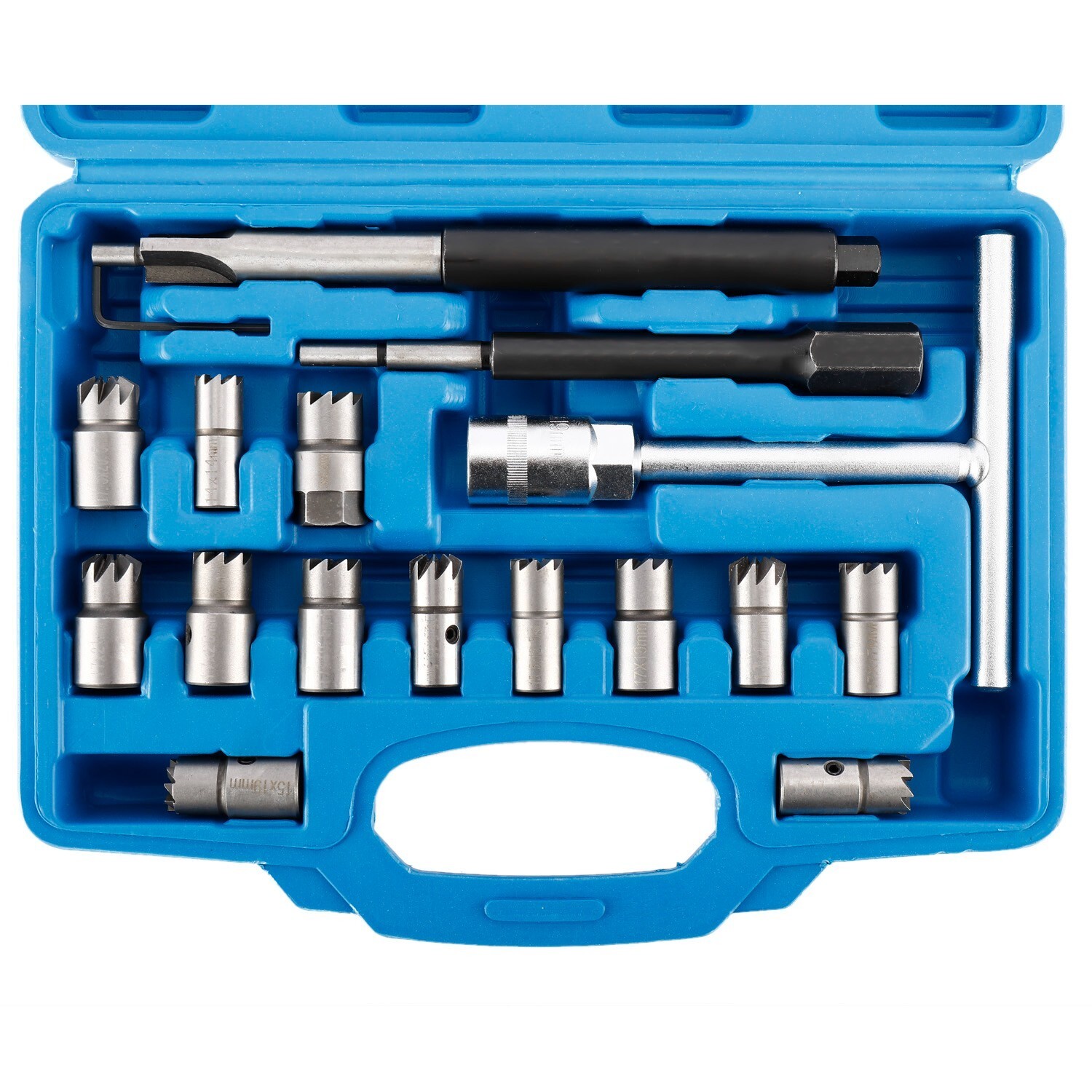 17Pc Diesel Injector Seat Cutter Cleaner Tool or BMW Mercedes-Benz Renault Ford