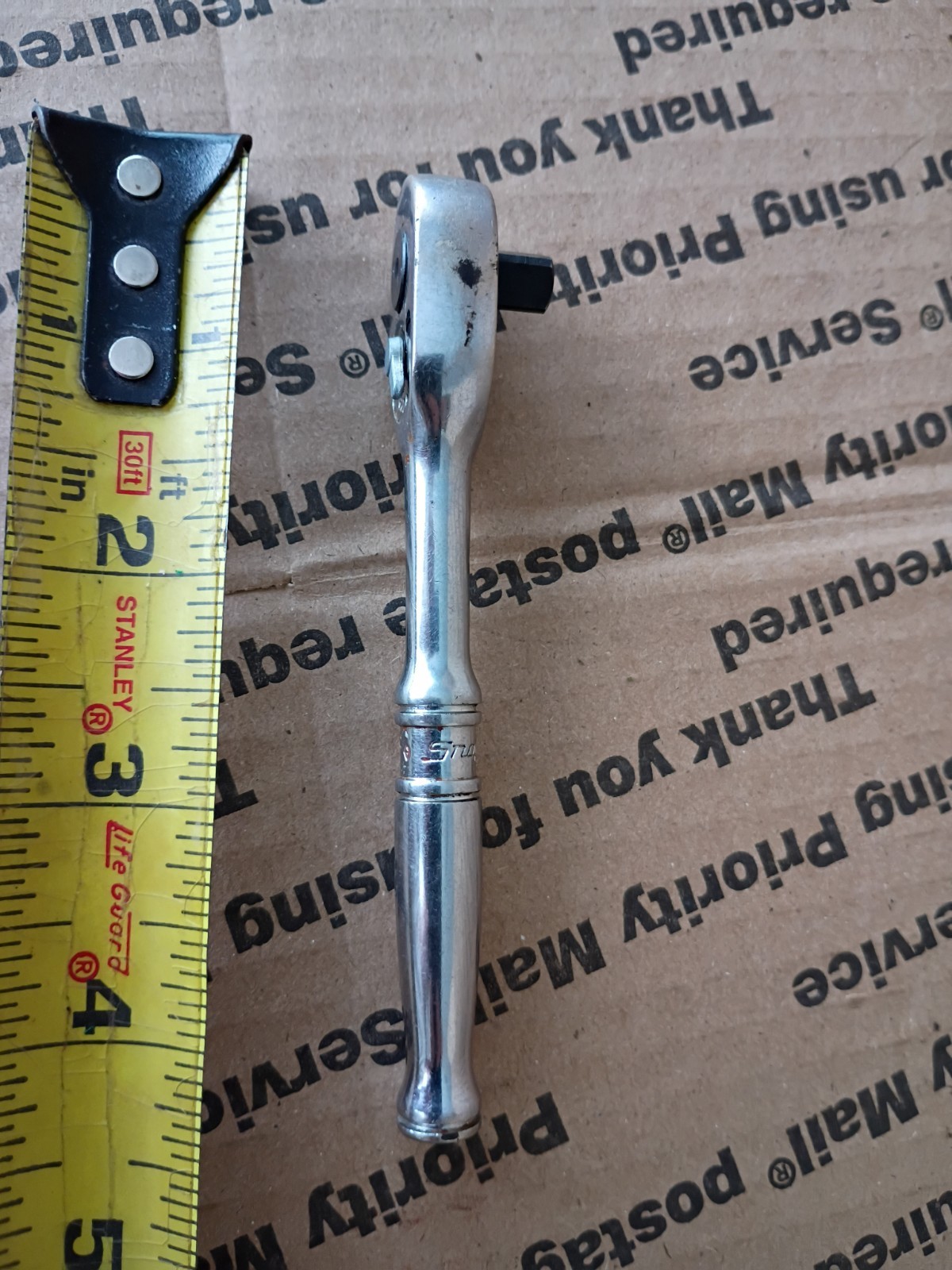 Snap On 1/4″ Drive 4-3/8″ Long Chrome Ratchet USA TM70C