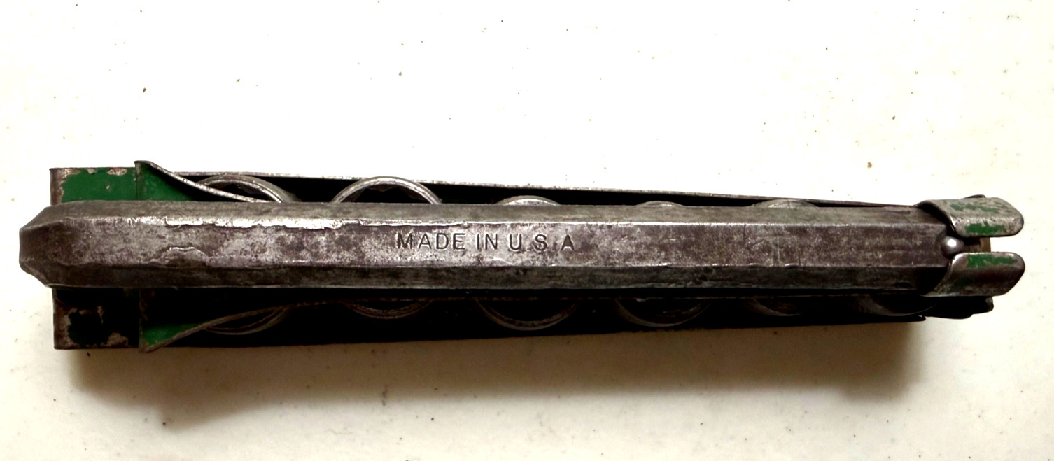 Vintage Indestro 6 Socket Set, w Breaker Bar & Holder, Early 1930″s, Good Cond